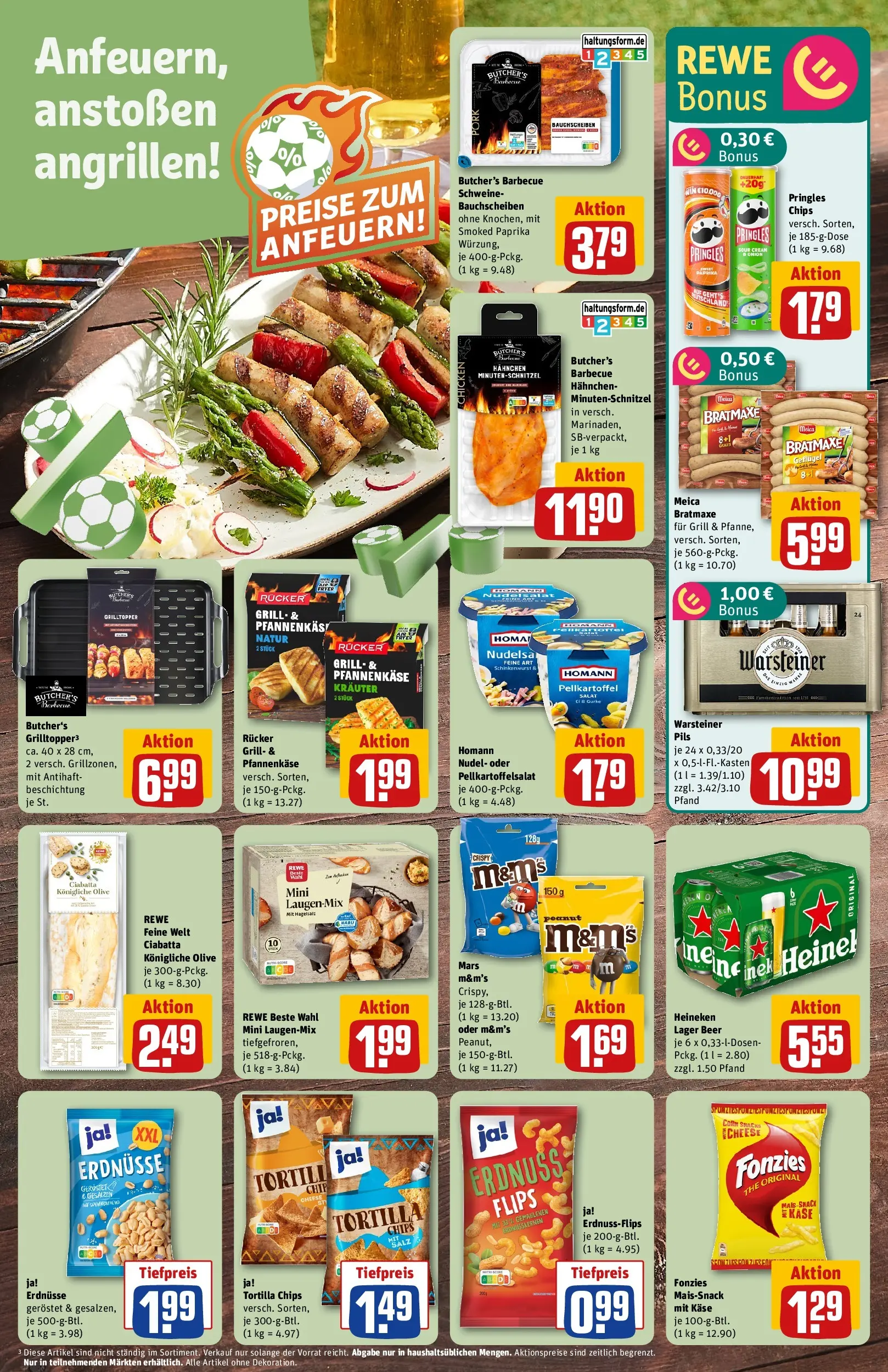REWE Prospekt ab 08.06.2026 zum Blättern » Angebote | Seite: 17 | Produkte: Hahnchen, Erdnüsse, Salz, Pasta
