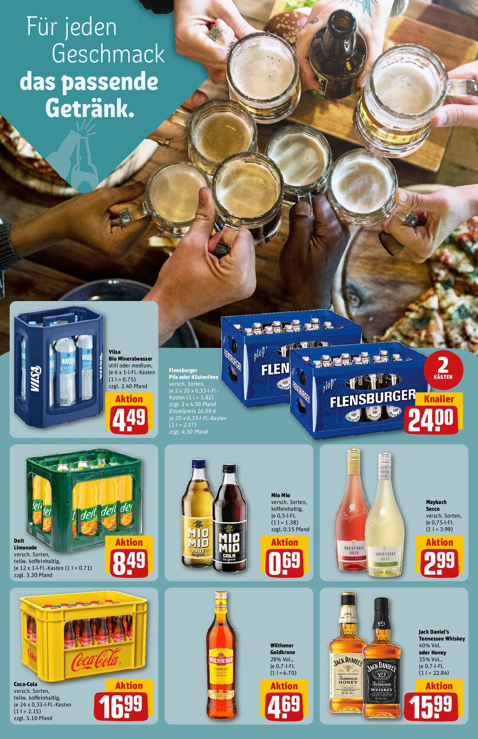 REWE Prospekt ab 08.06.2026 zum Blättern » Angebote | Seite: 18 | Produkte: Wilthener, Limonade, Flensburger, Whiskey