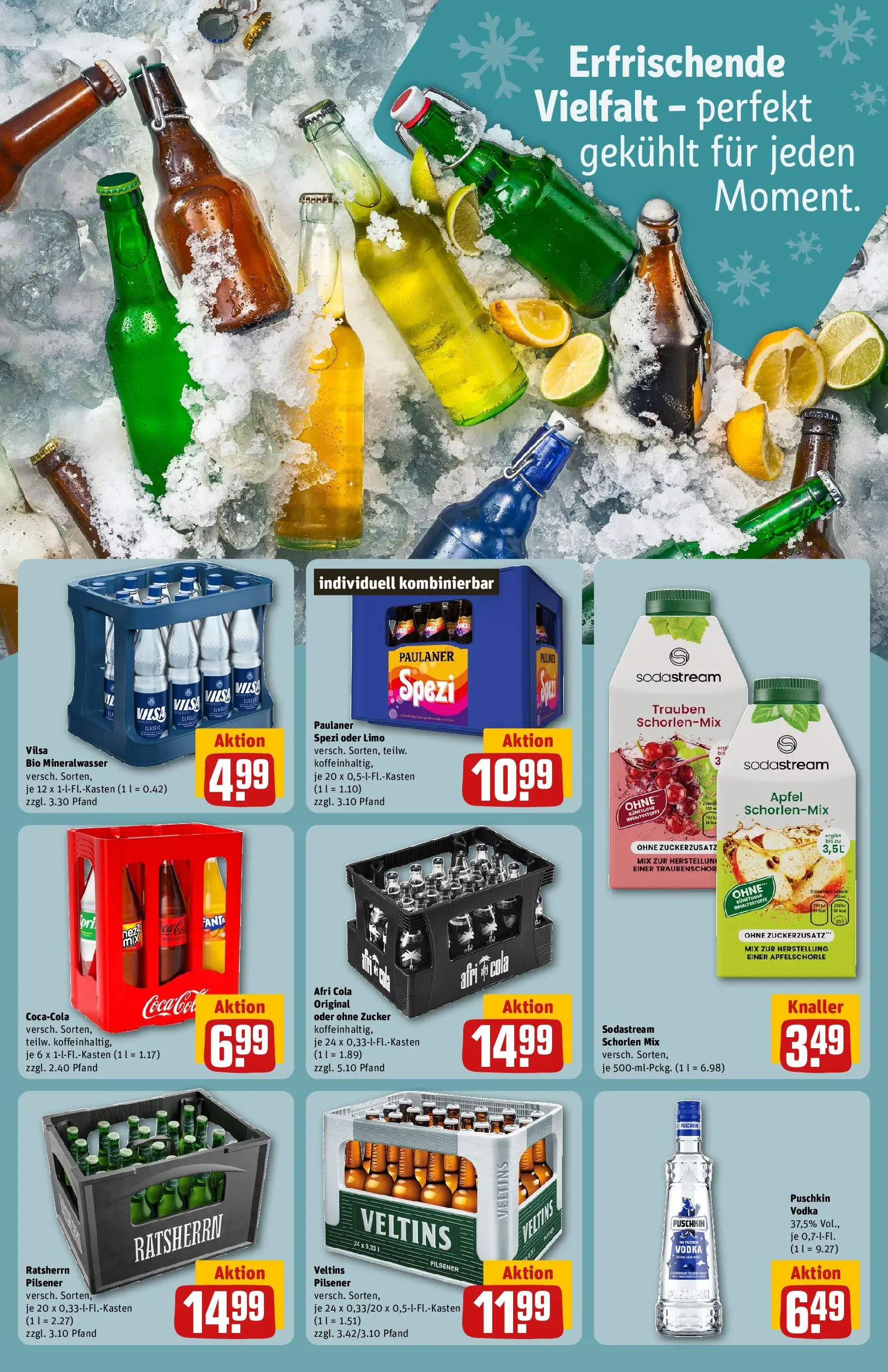 REWE Prospekt ab 08.06.2026 zum Blättern » Angebote | Seite: 19 | Produkte: Trauben, Paulaner spezi, Vodka, Veltins