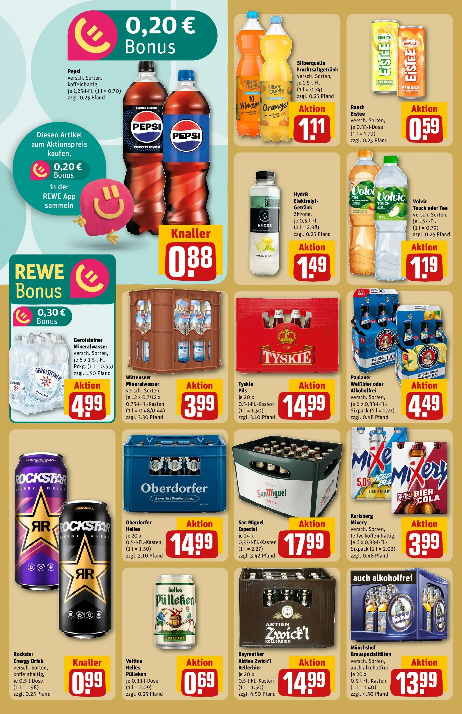 REWE Prospekt ab 08.06.2026 zum Blättern » Angebote | Seite: 20 | Produkte: Cola, Pils, Zitrone, Pepsi