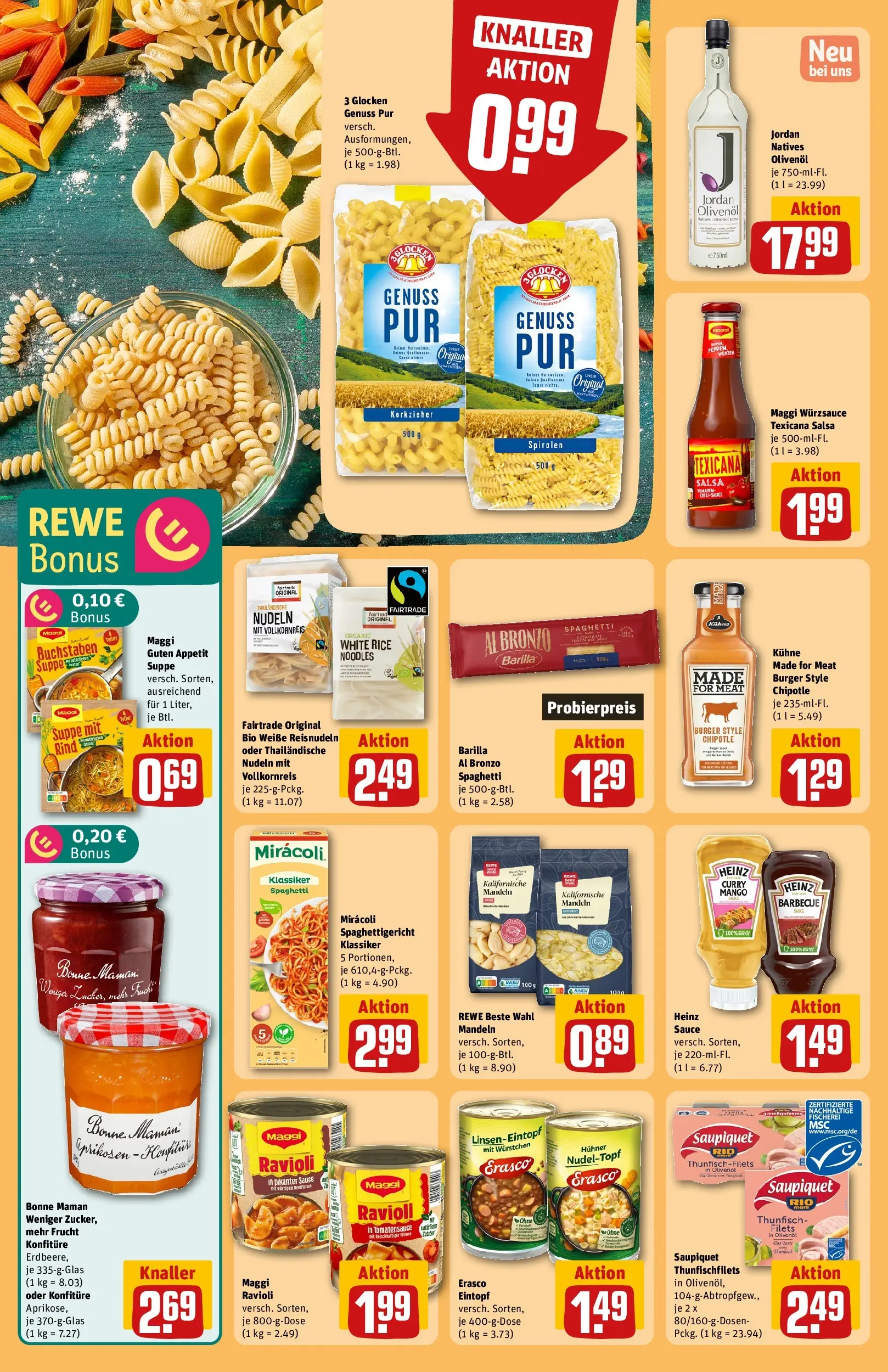 REWE Prospekt ab 08.06.2026 zum Blättern » Angebote | Seite: 26 | Produkte: Thunfisch, Mandeln, Nudeln, Erasco