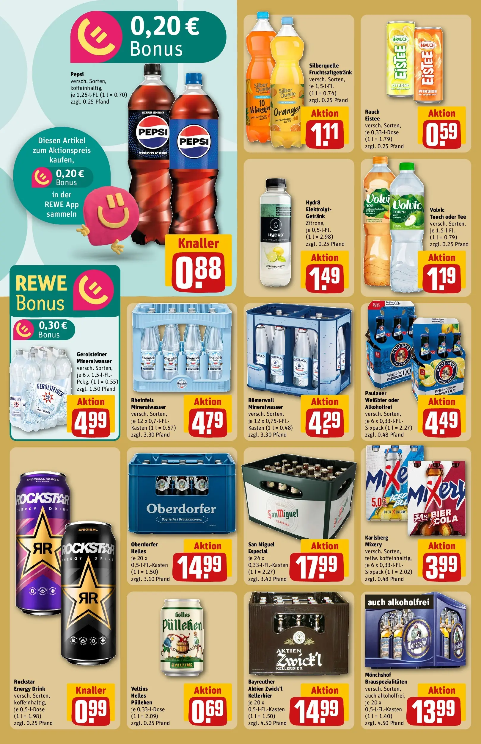 REWE Prospekt ab 08.06.2026 zum Blättern » Angebote | Seite: 20 | Produkte: Monchshof, Mixer, Volvic touch, Zitrone