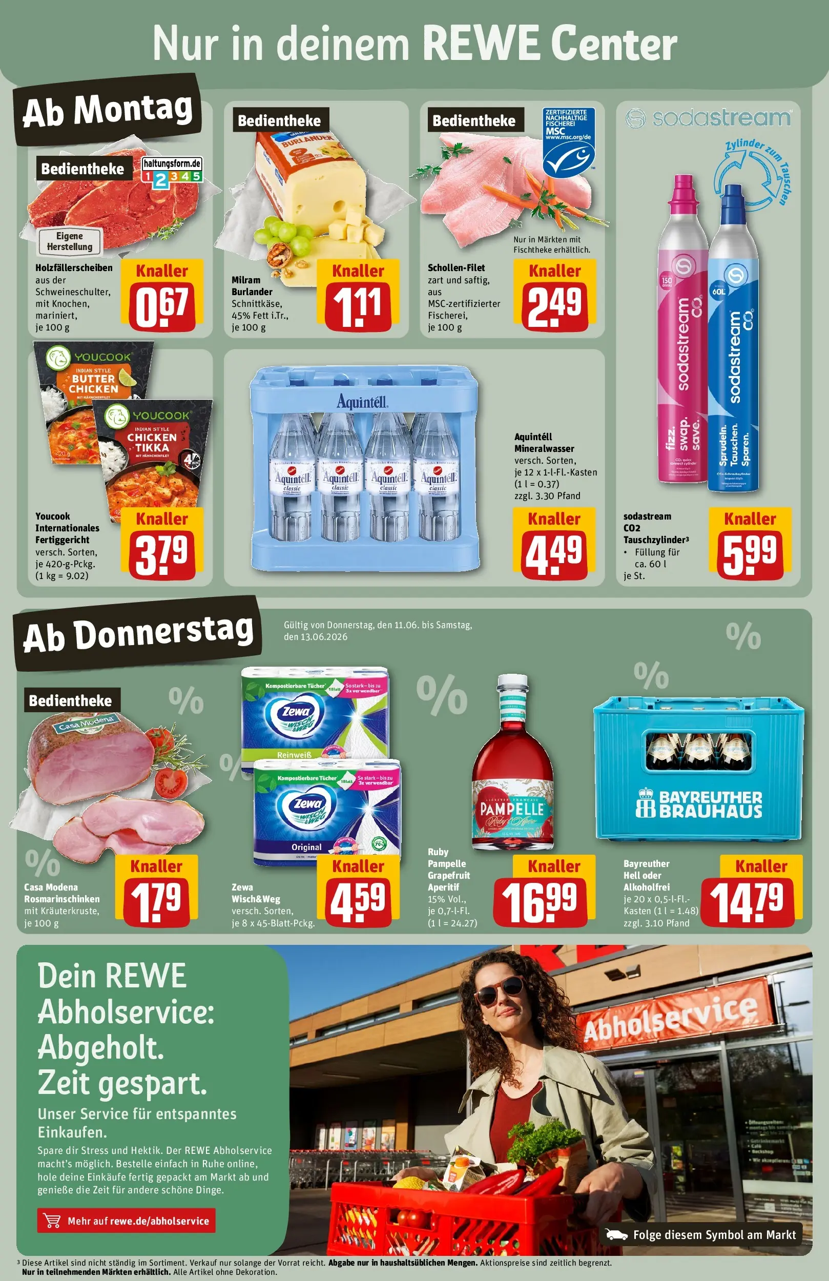 REWE Prospekt ab 08.06.2026 zum Blättern » Angebote | Seite: 3 | Produkte: Bayreuther hell, Zewa, Mineralwasser, Sodastream