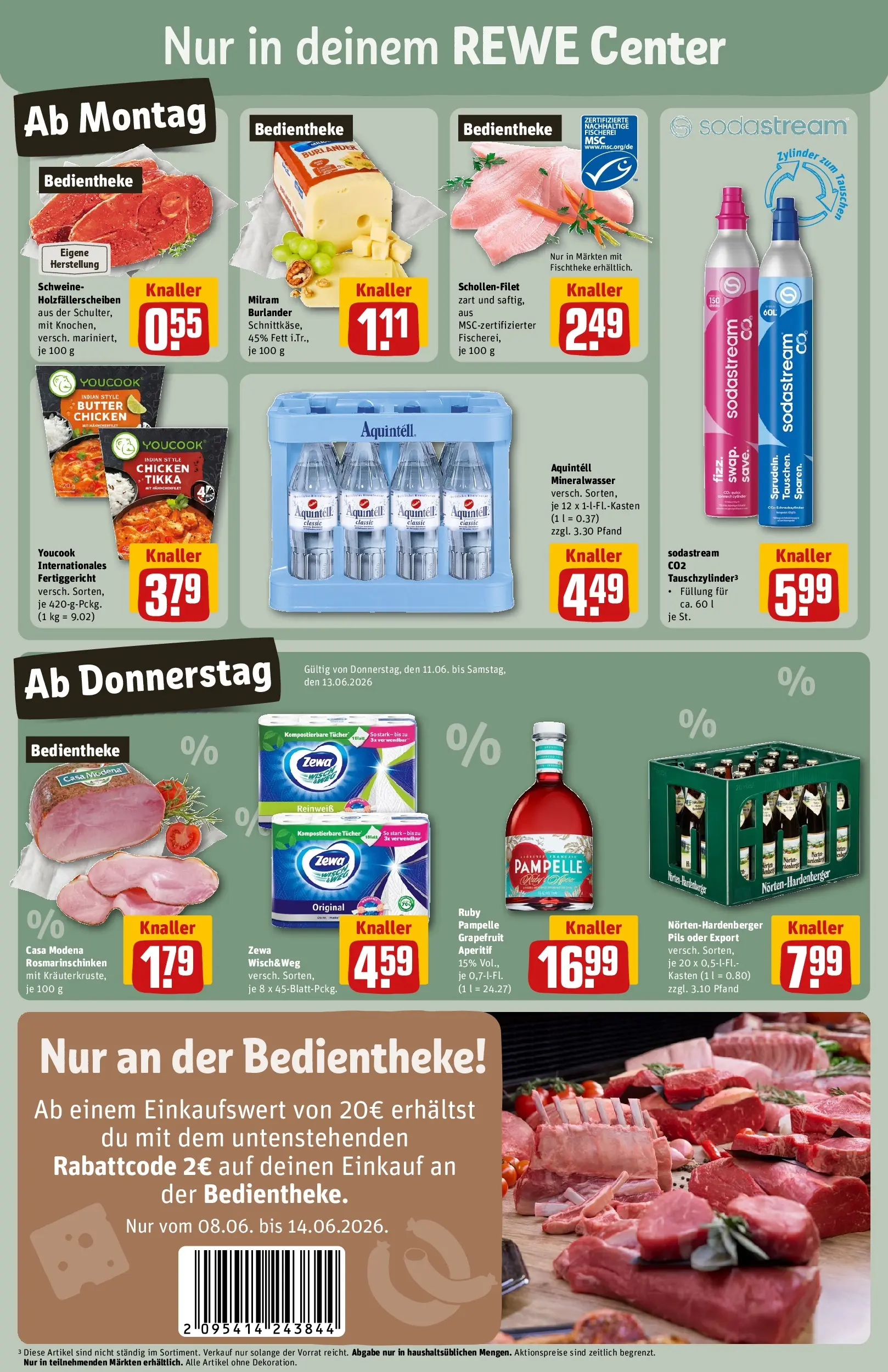 REWE Prospekt ab 08.06.2026 zum Blättern » Angebote | Seite: 3 | Produkte: Pils, Zewa, Mineralwasser, Milram