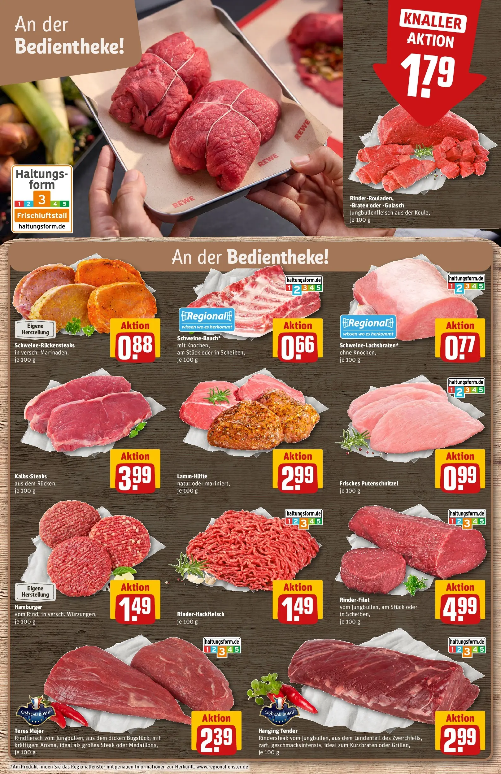 REWE Prospekt ab 08.06.2026 zum Blättern » Angebote | Seite: 8 | Produkte: Rinderfilet, Schnitzel, Putenschnitzel, Rindfleisch