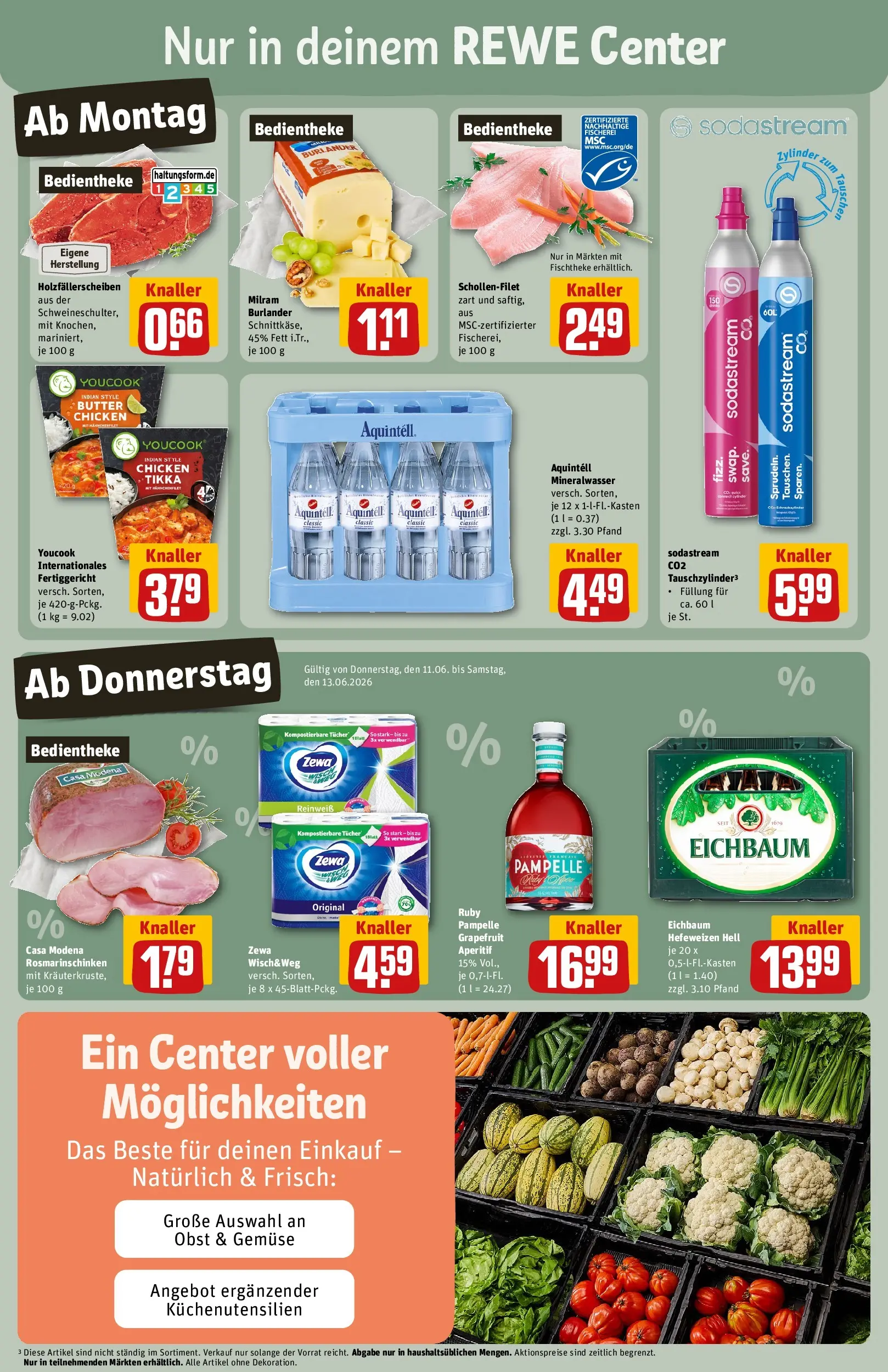 REWE Prospekt ab 08.06.2026 zum Blättern » Angebote | Seite: 3 | Produkte: Butter, Mineralwasser, Obst, Sodastream