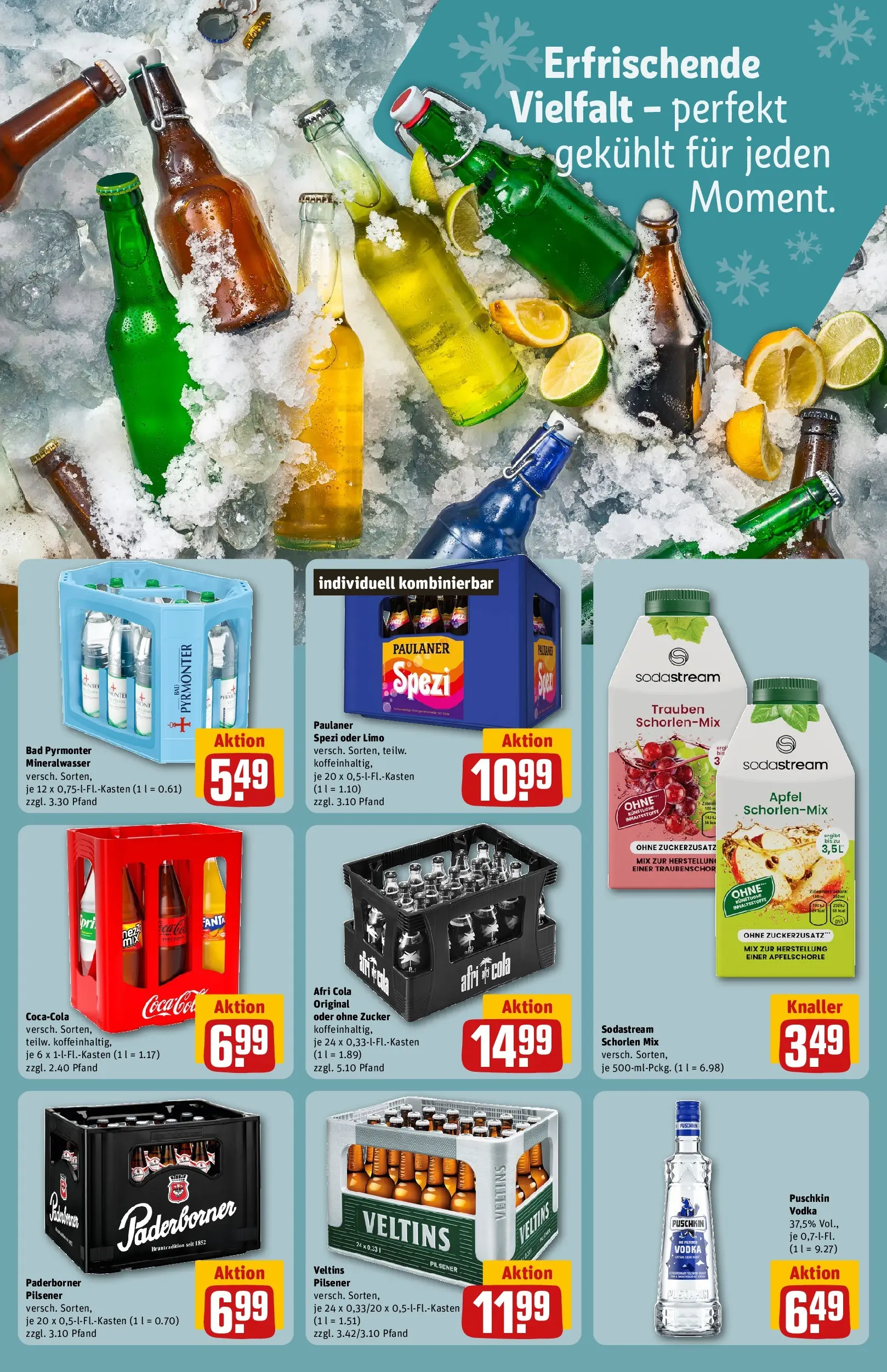 REWE Prospekt ab 08.06.2026 zum Blättern » Angebote | Seite: 19 | Produkte: Cola, Trauben, Paulaner spezi, Vodka