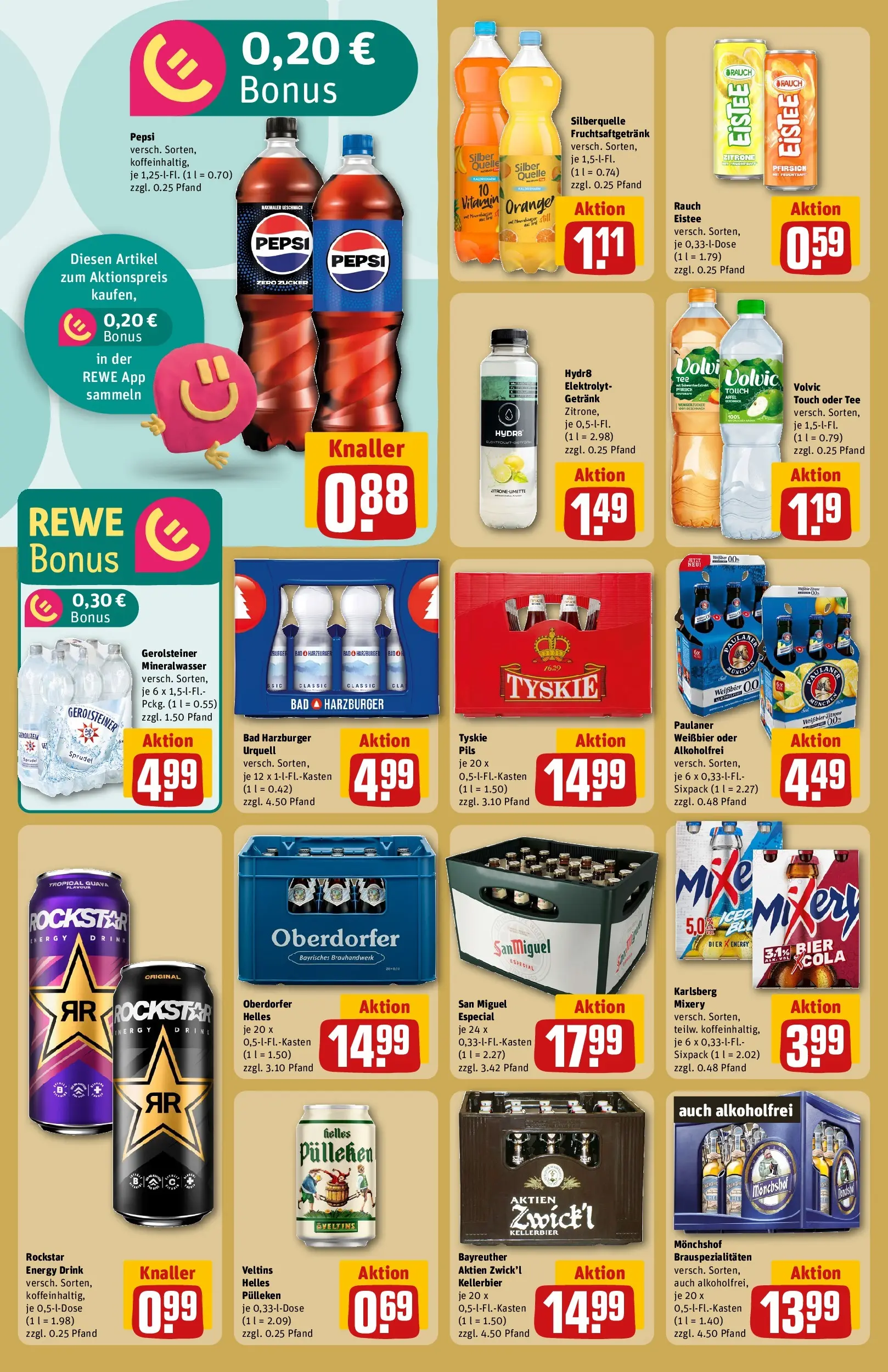 REWE Prospekt ab 08.06.2026 zum Blättern » Angebote | Seite: 20 | Produkte: Tyskie, Bad, Mineralwasser, Zitrone