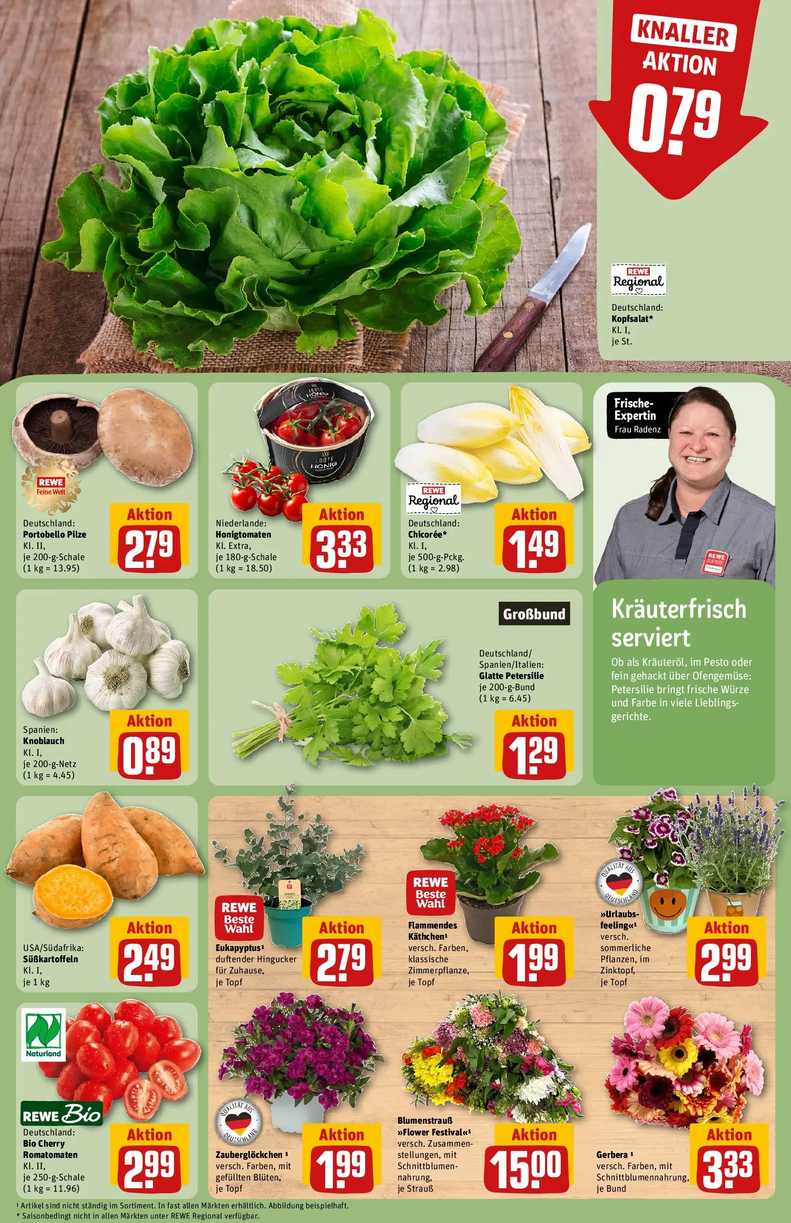 REWE Prospekt ab 08.06.2026 zum Blättern » Angebote | Seite: 7 | Produkte: Tomaten, Knoblauch, Petersilie