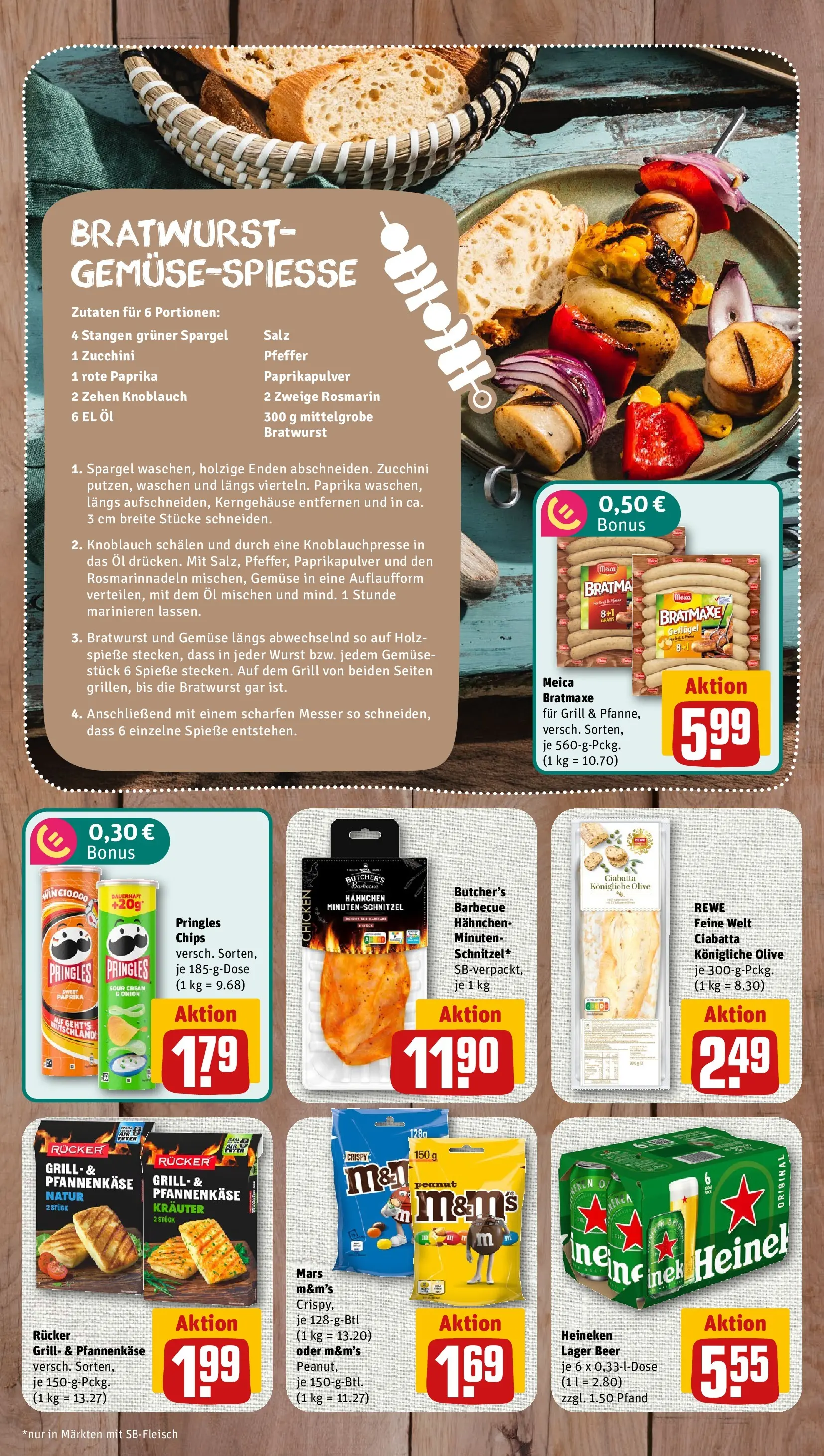 REWE Prospekt ab 08.06.2026 zum Blättern » Angebote | Seite: 2 | Produkte: Schnitzel, Mars, Wurst, Zucchini