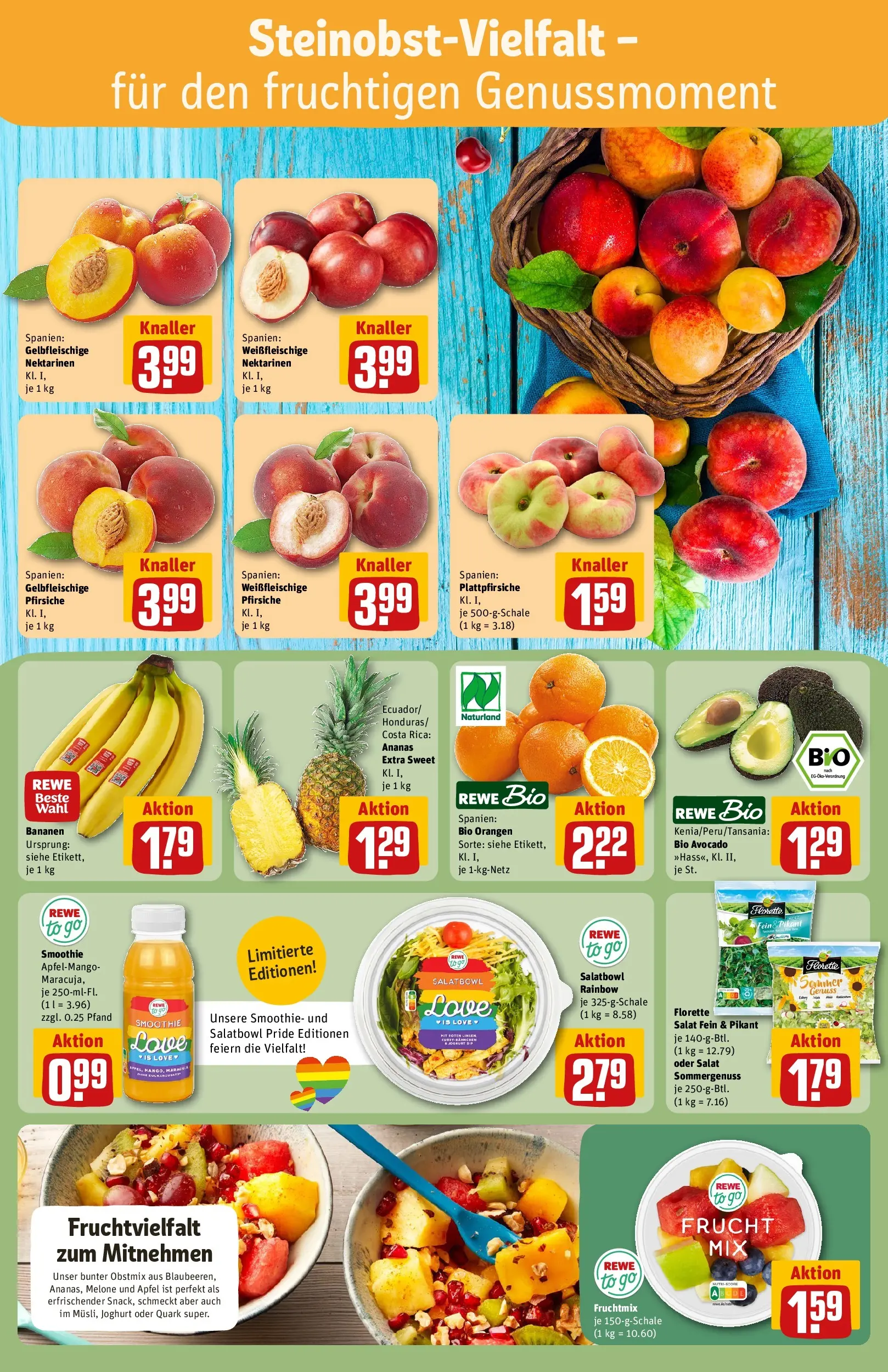 REWE Prospekt ab 08.06.2026 zum Blättern » Angebote | Seite: 6 | Produkte: Quark, Bananen, Ananas, Melone