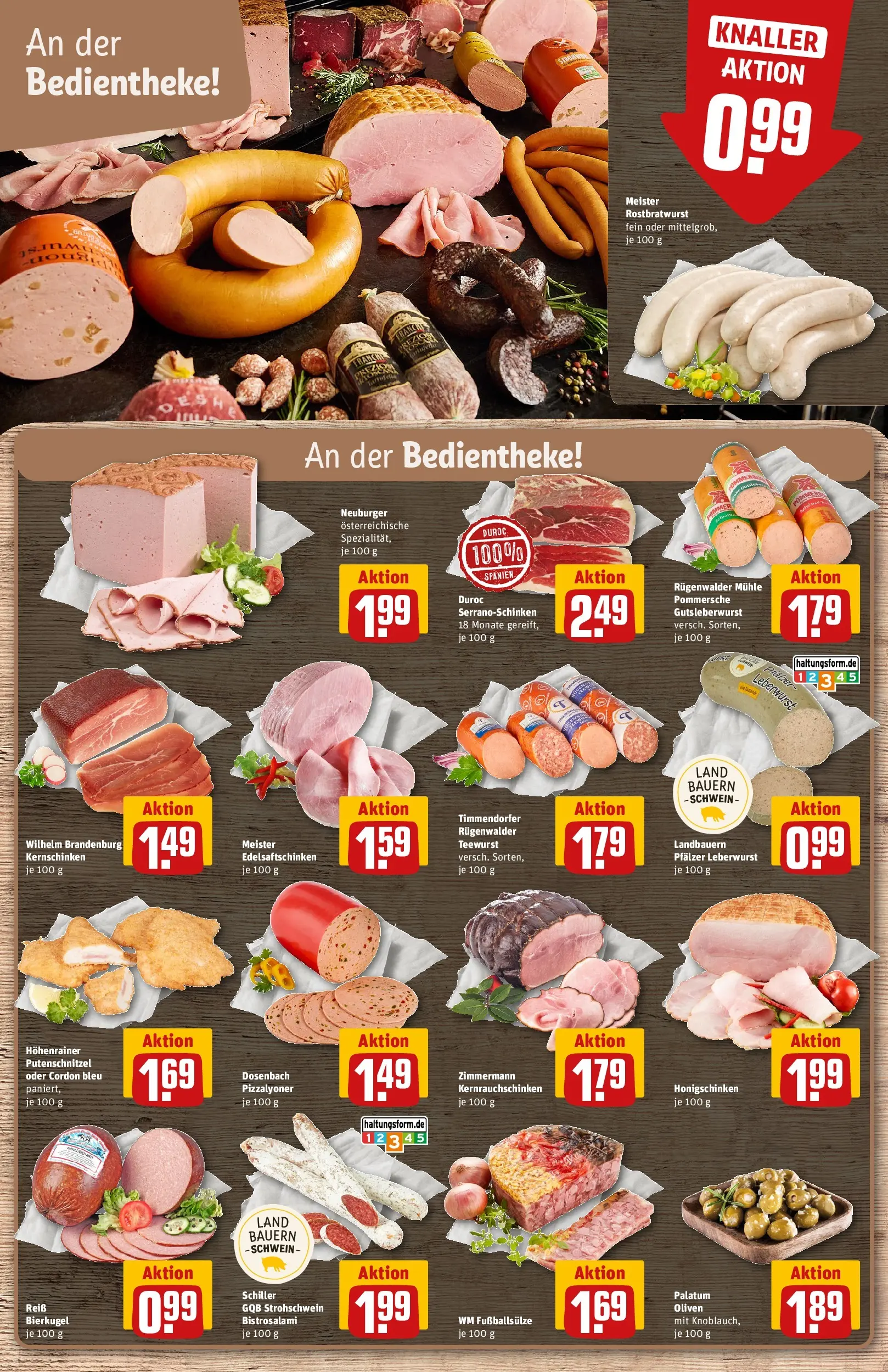 REWE Prospekt ab 08.06.2026 zum Blättern » Angebote | Seite: 10 | Produkte: Mühle, Putenschnitzel, Salami