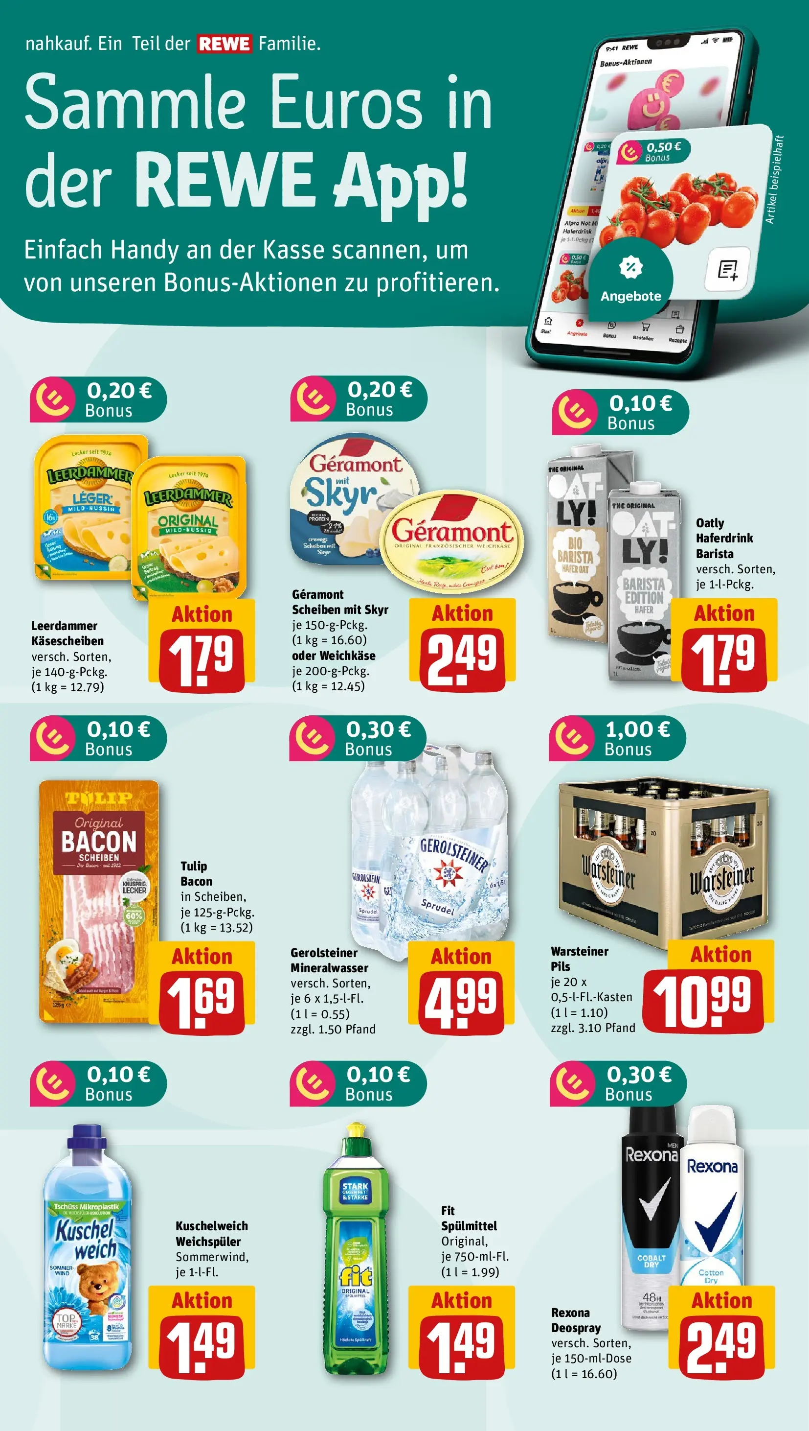 REWE Prospekt ab 08.06.2026 zum Blättern » Angebote | Seite: 5 | Produkte: Geramont, Pils, Deodorant, Warsteiner