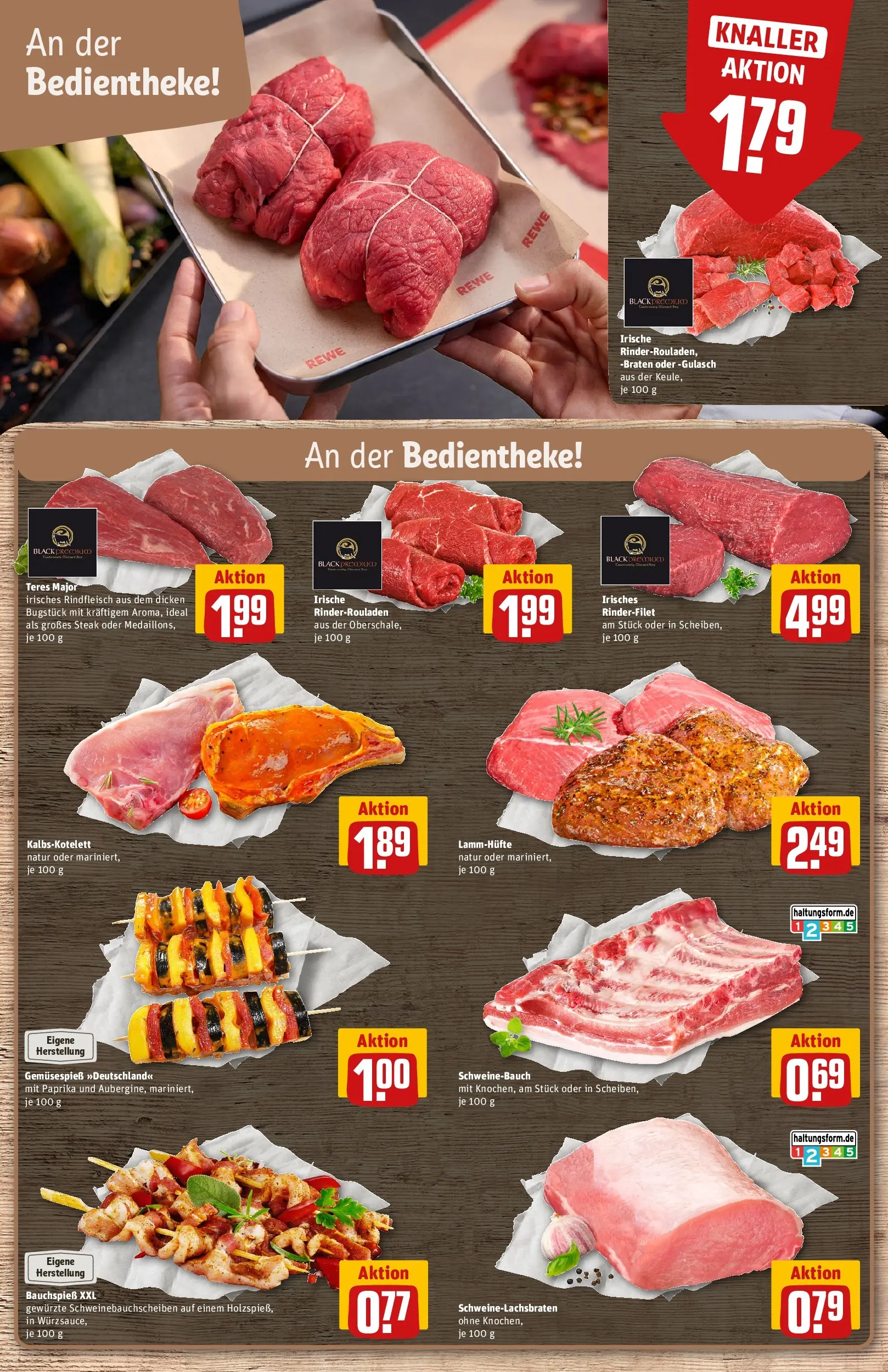 REWE Prospekt ab 08.06.2026 zum Blättern » Angebote | Seite: 8 | Produkte: Rinderrouladen, Rinderfilet, Paprika, Gulasch