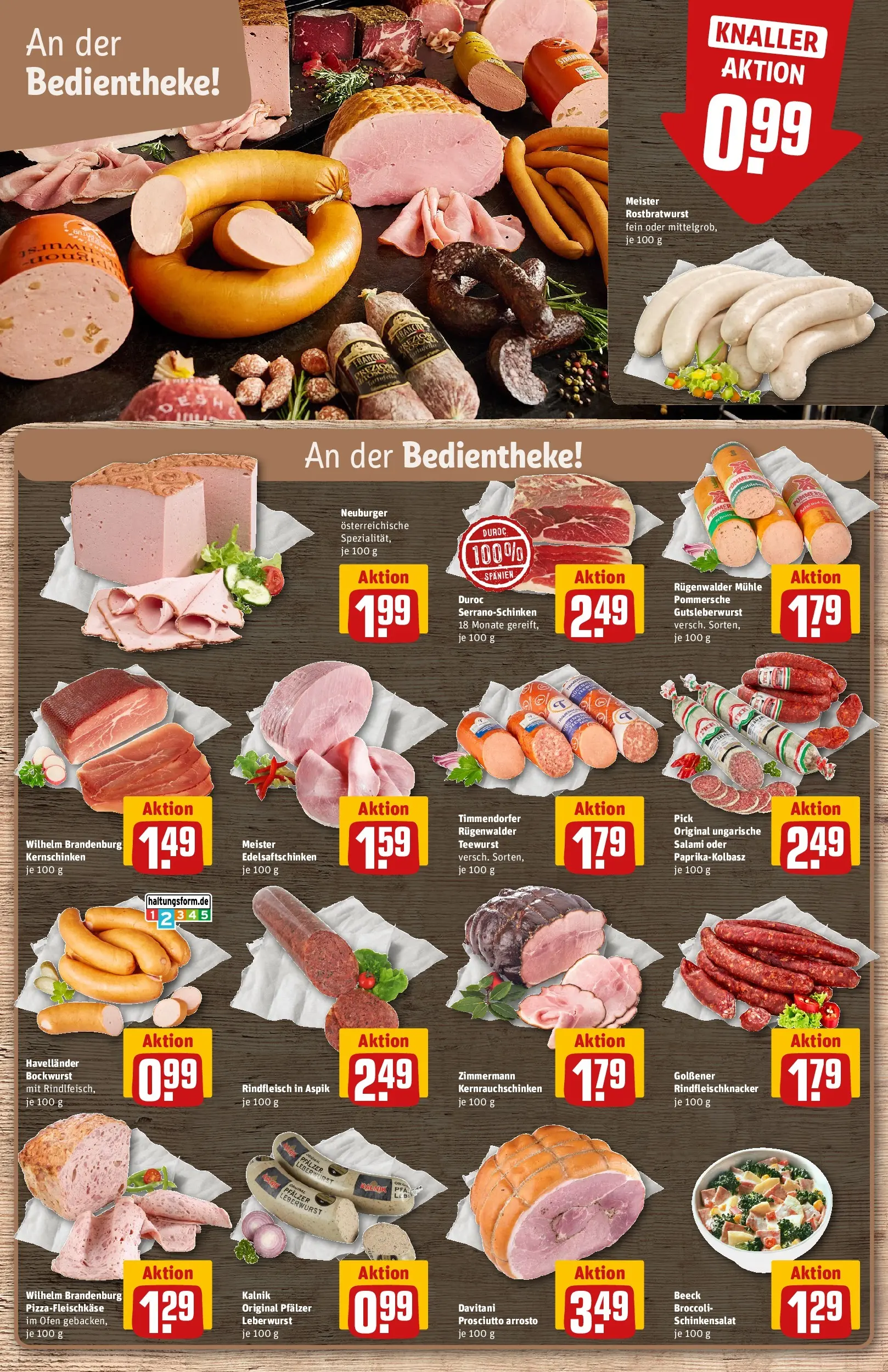 REWE Prospekt ab 08.06.2026 zum Blättern » Angebote | Seite: 10 | Produkte: Bockwurst, Ofen, Salami, Rindfleisch
