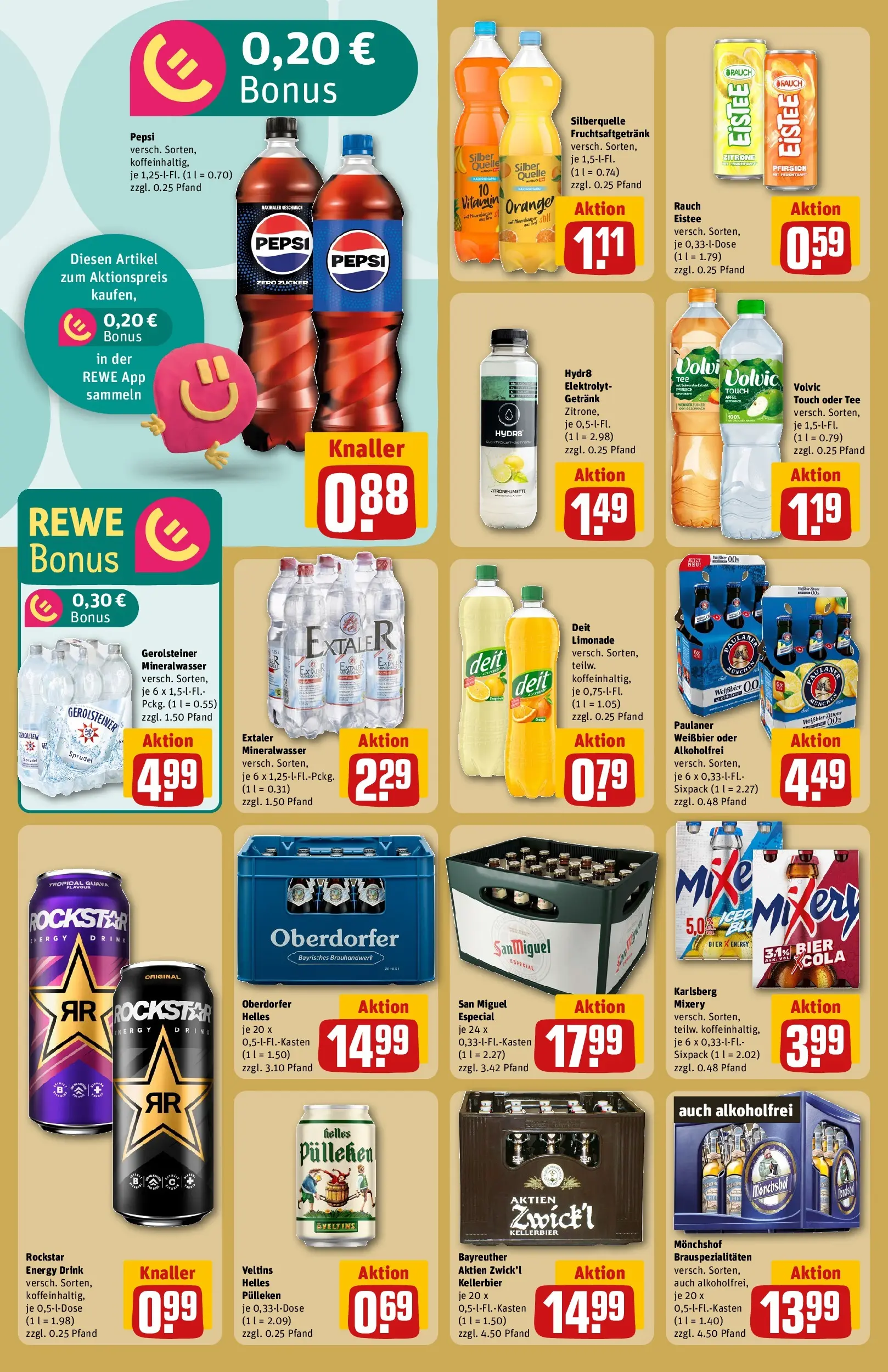 REWE Prospekt ab 08.06.2026 zum Blättern » Angebote | Seite: 24 | Produkte: Mixer, Bier, Volvic touch, Pfirsich