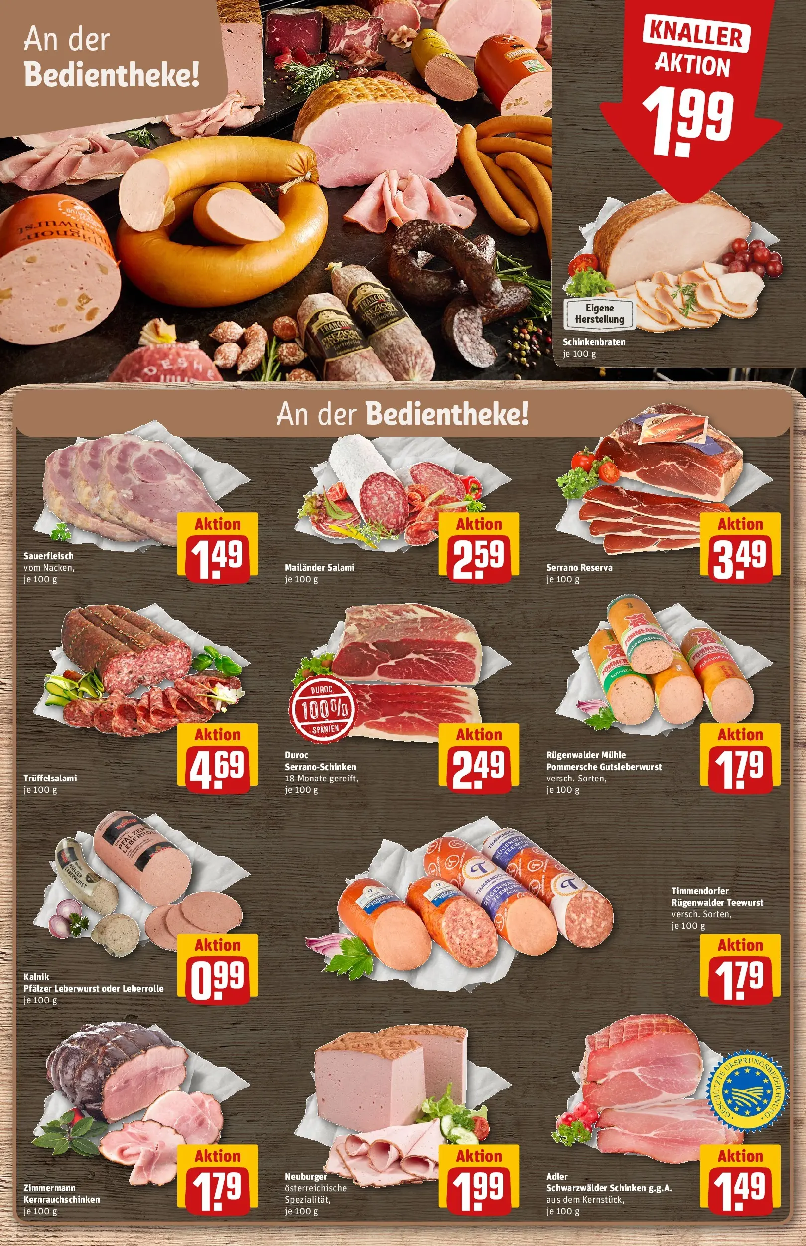 REWE Prospekt ab 08.06.2026 zum Blättern » Angebote | Seite: 10 | Produkte: Mühle, Salami, Schinken