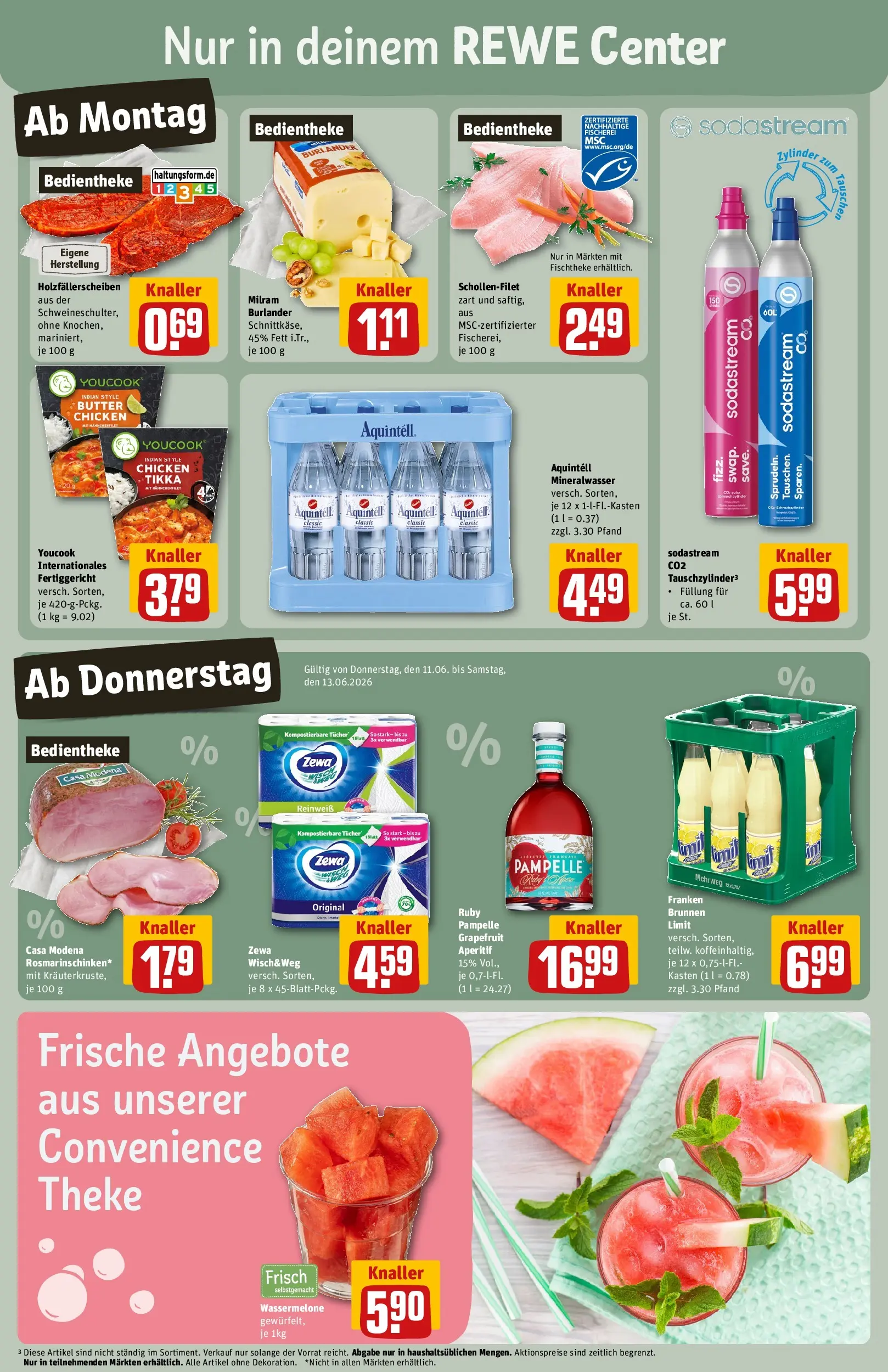 REWE Prospekt ab 08.06.2026 zum Blättern » Angebote | Seite: 3 | Produkte: Youcook, Butter, Theke, Milram