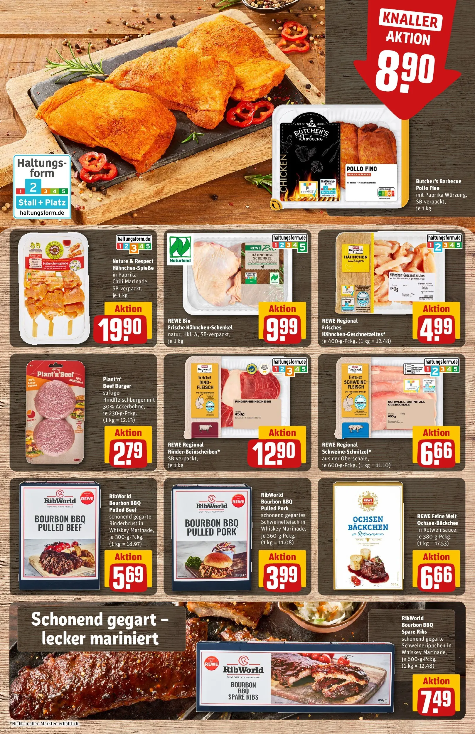 REWE Prospekt ab 08.06.2026 zum Blättern » Angebote | Seite: 9 | Produkte: Burger, Chili, Fleisch, Whiskey