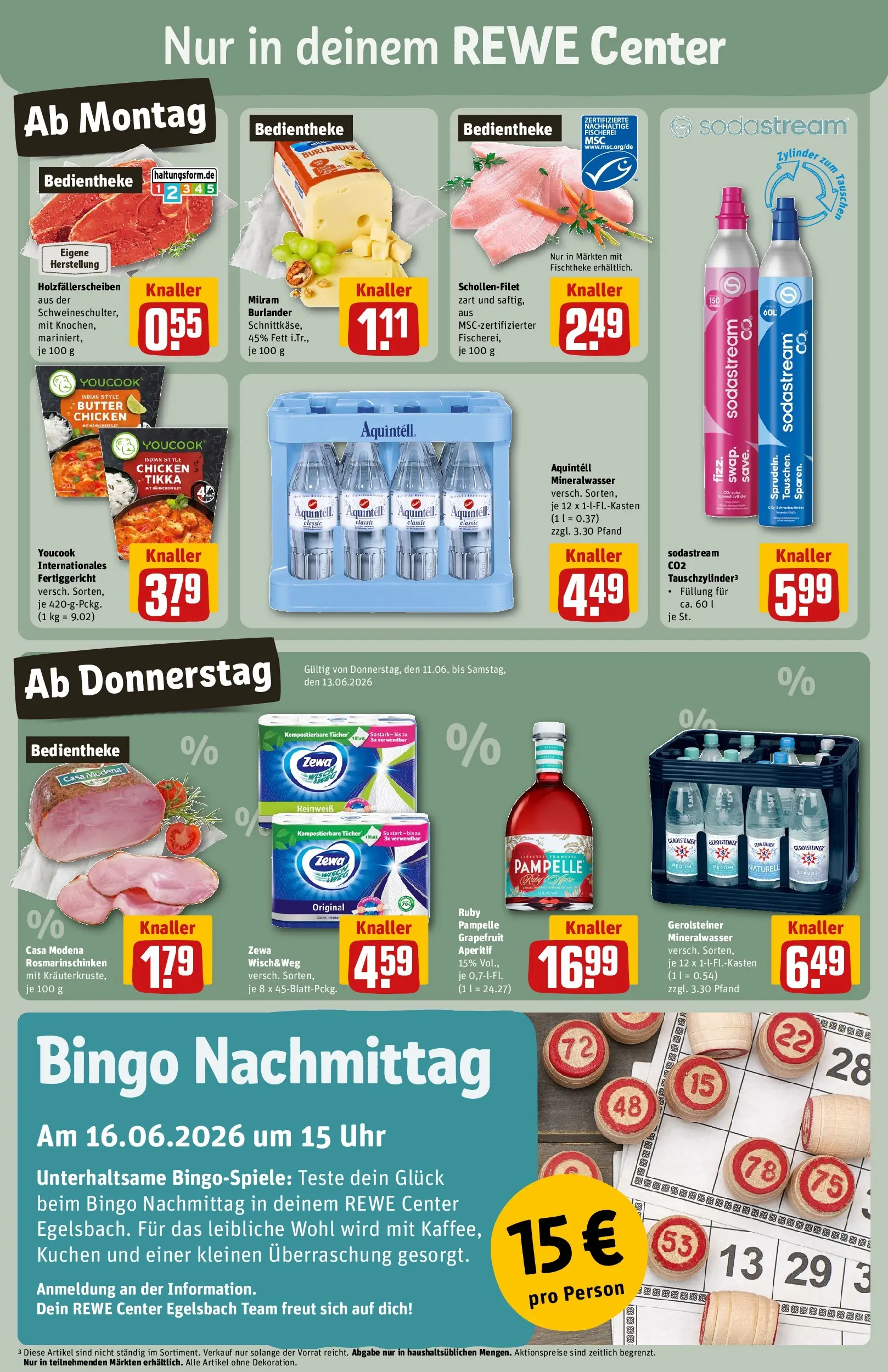REWE Prospekt ab 08.06.2026 zum Blättern » Angebote | Seite: 3 | Produkte: Youcook, Zewa, Mineralwasser, Milram