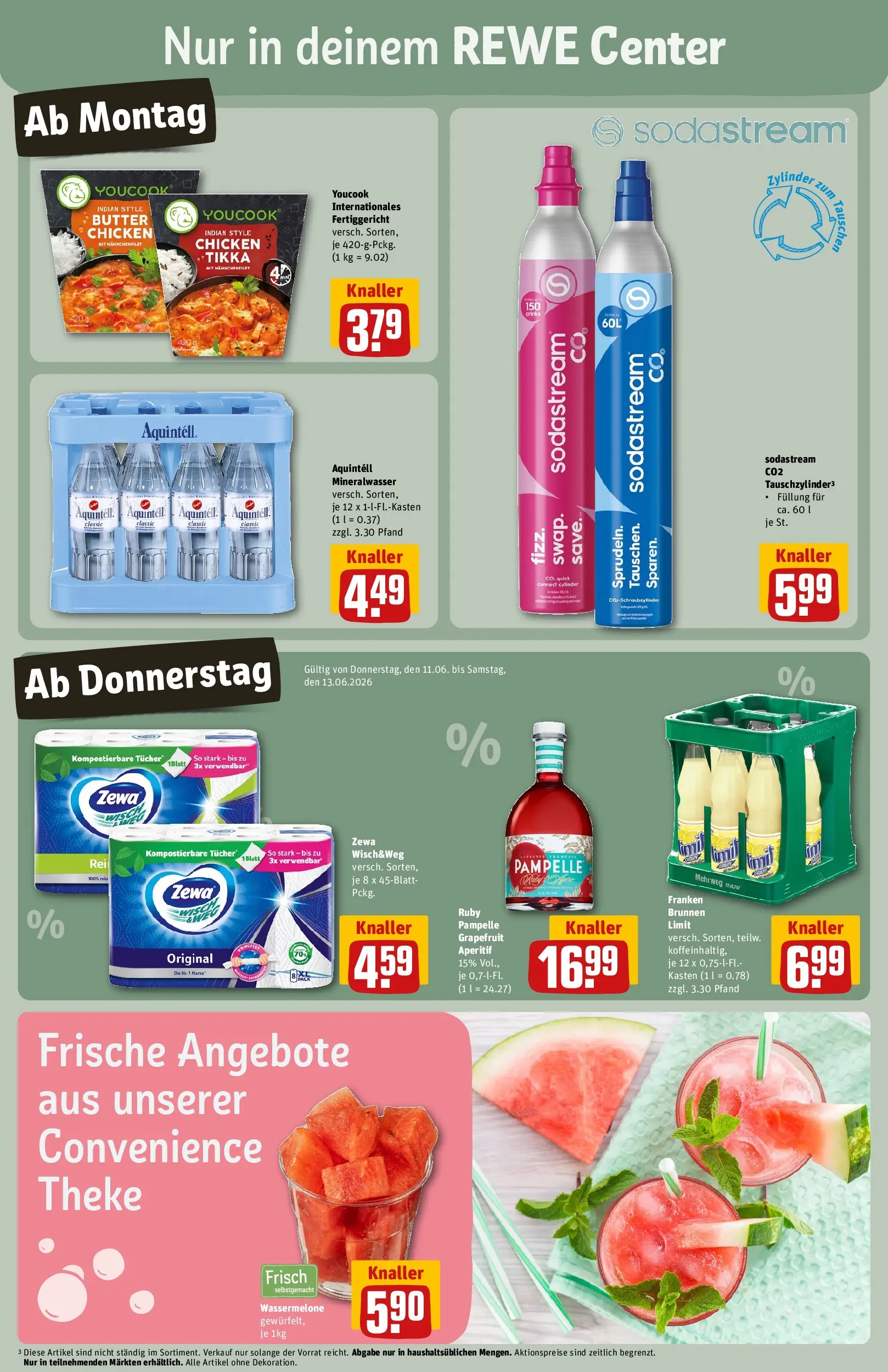 REWE Prospekt ab 08.06.2026 zum Blättern » Angebote | Seite: 3 | Produkte: Youcook, Mineralwasser, Grapefruit, Sodastream