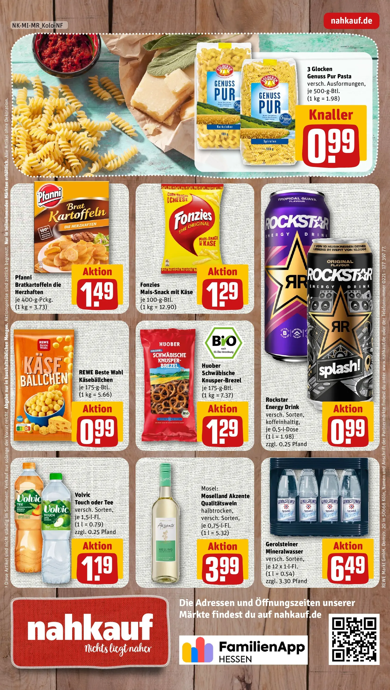 REWE Prospekt ab 08.06.2026 zum Blättern » Angebote | Seite: 8 | Produkte: Rockstar, Mineralwasser, Kartoffeln, Volvic