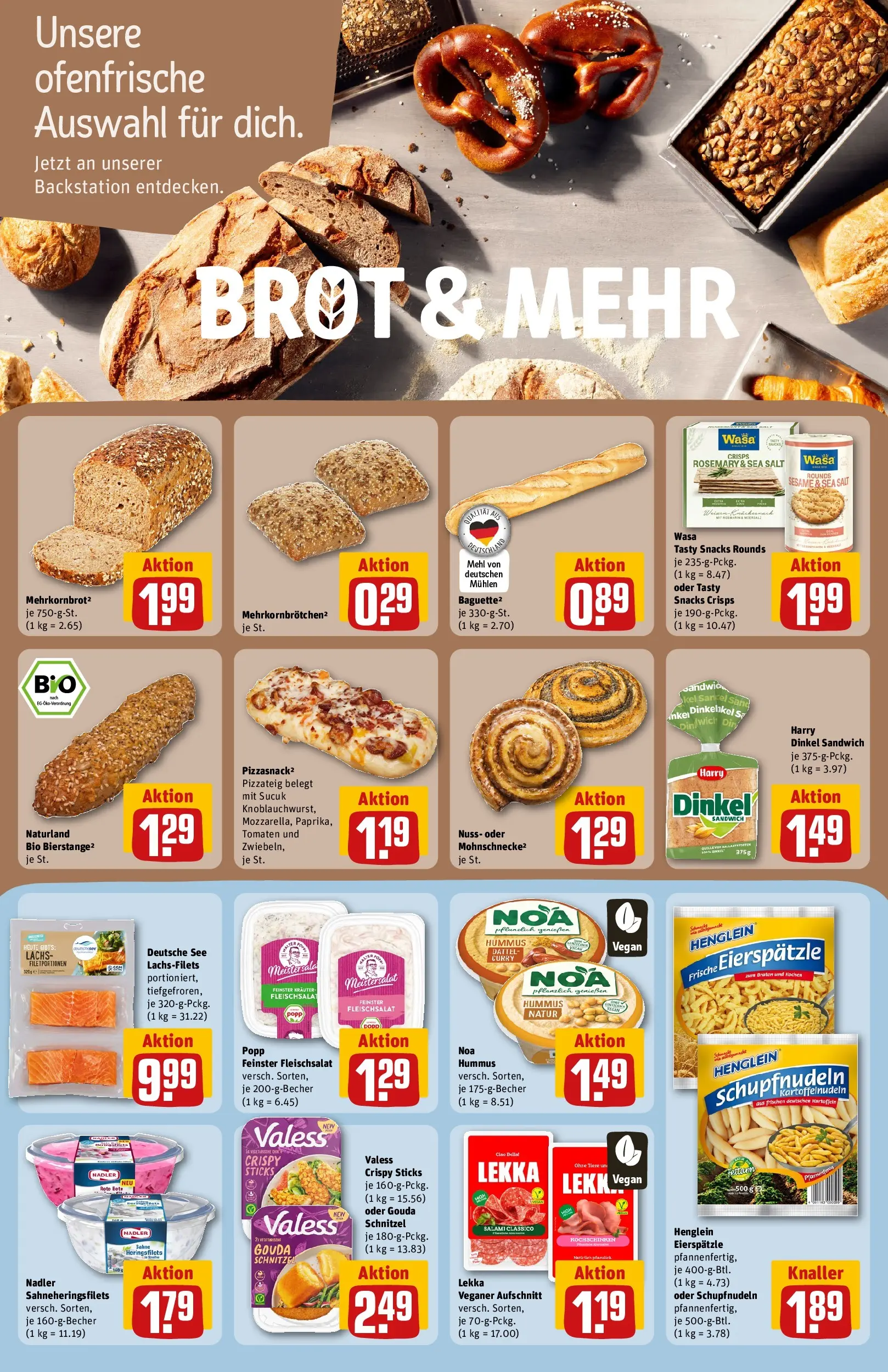 REWE Prospekt ab 08.06.2026 zum Blättern » Angebote | Seite: 12 | Produkte: Mehl, Schnitzel, Kartoffeln, Salami