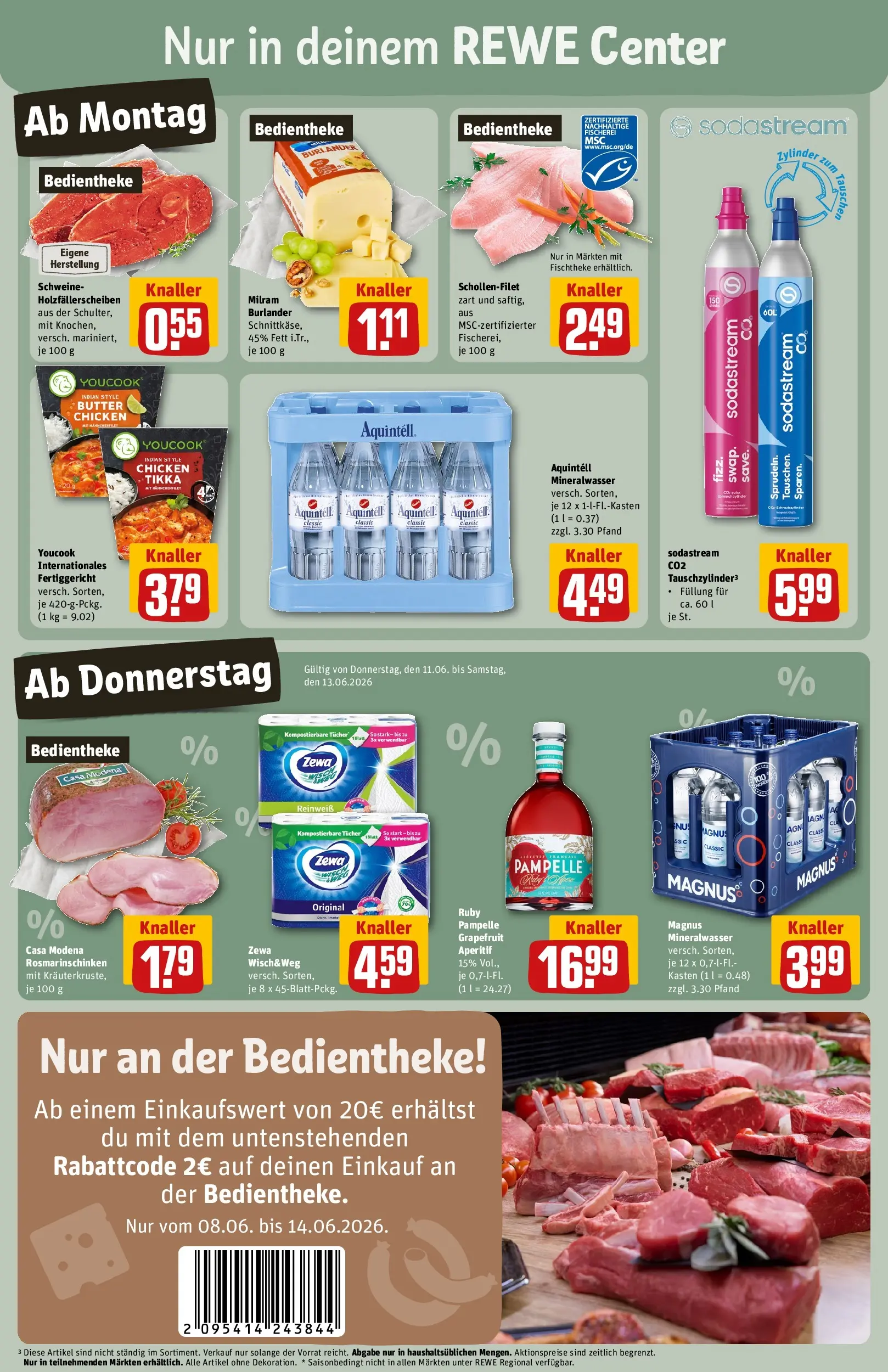 REWE Prospekt ab 08.06.2026 zum Blättern » Angebote | Seite: 3 | Produkte: Youcook, Mineralwasser, Grapefruit, Milram