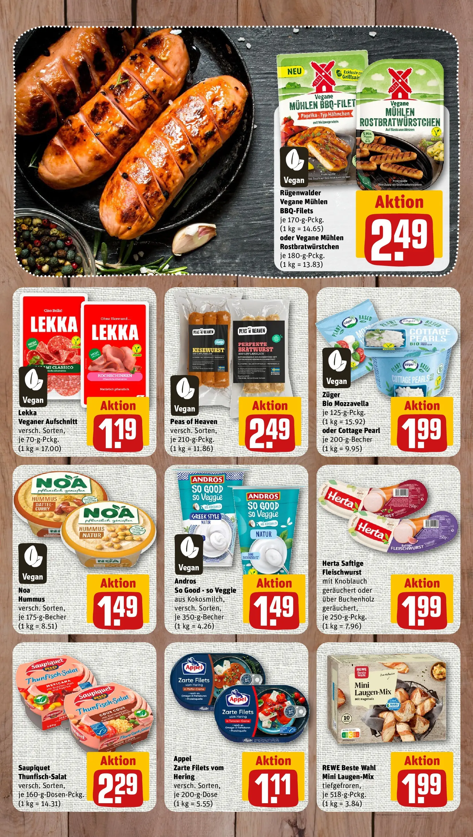 REWE Prospekt ab 08.06.2026 zum Blättern » Angebote | Seite: 7 | Produkte: Thunfisch, Knoblauch, Dattel, Salat