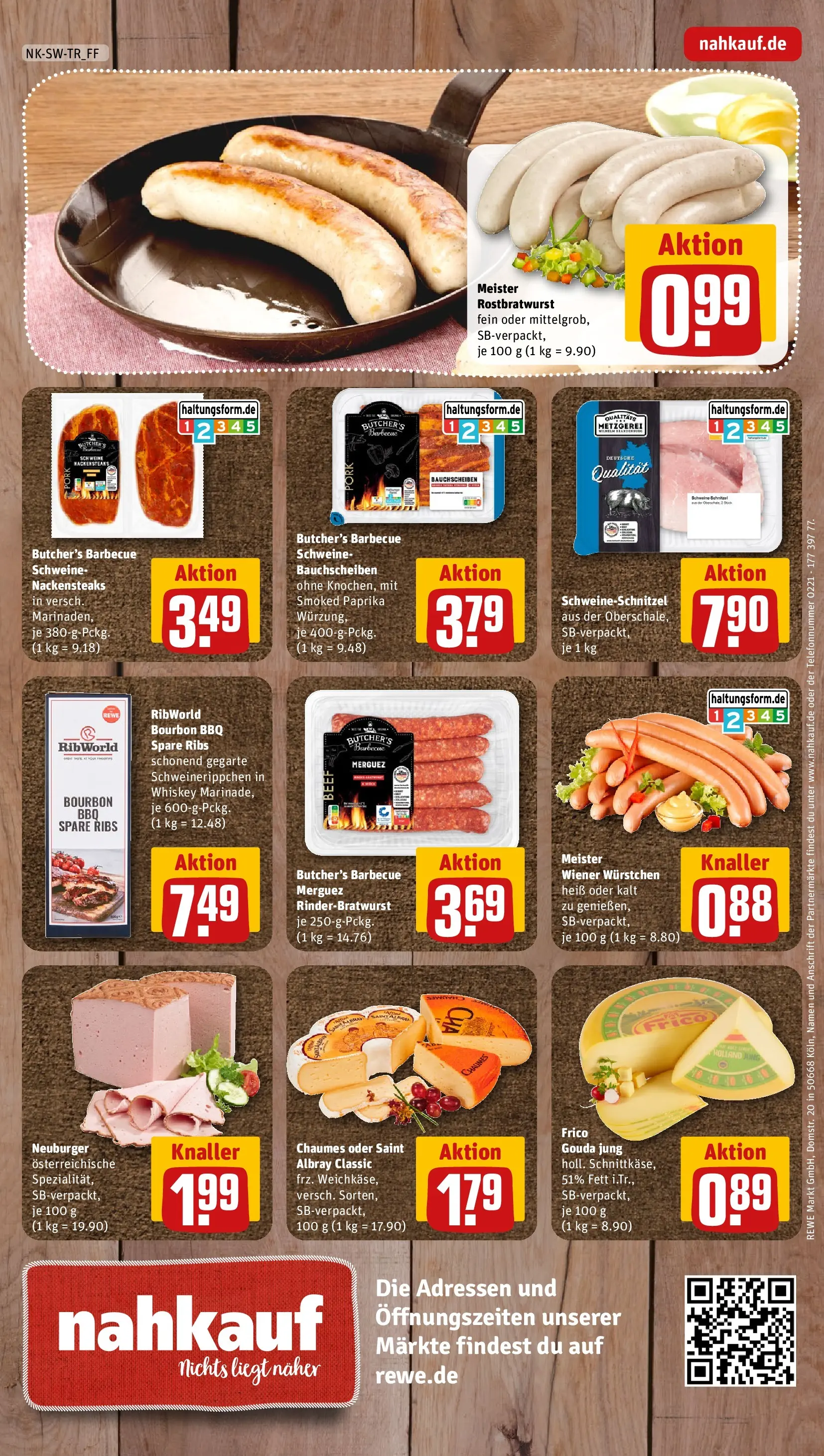 REWE Prospekt ab 08.06.2026 zum Blättern » Angebote | Seite: 8 | Produkte: Wiener wurstchen, Spare ribs, Schnitzel, Paprika