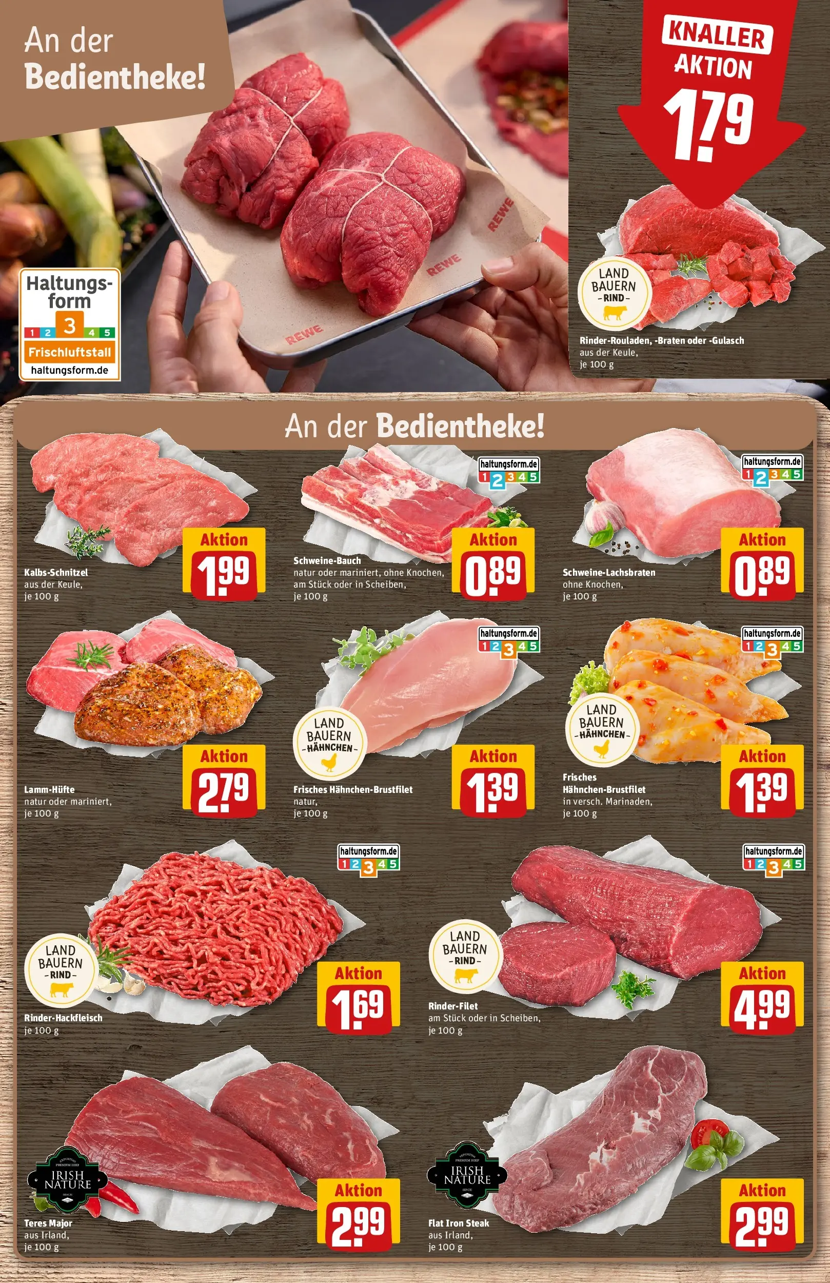 REWE Prospekt ab 08.06.2026 zum Blättern » Angebote | Seite: 8 | Produkte: Hahnchen, Rinderfilet, Schweinebauch, Steak