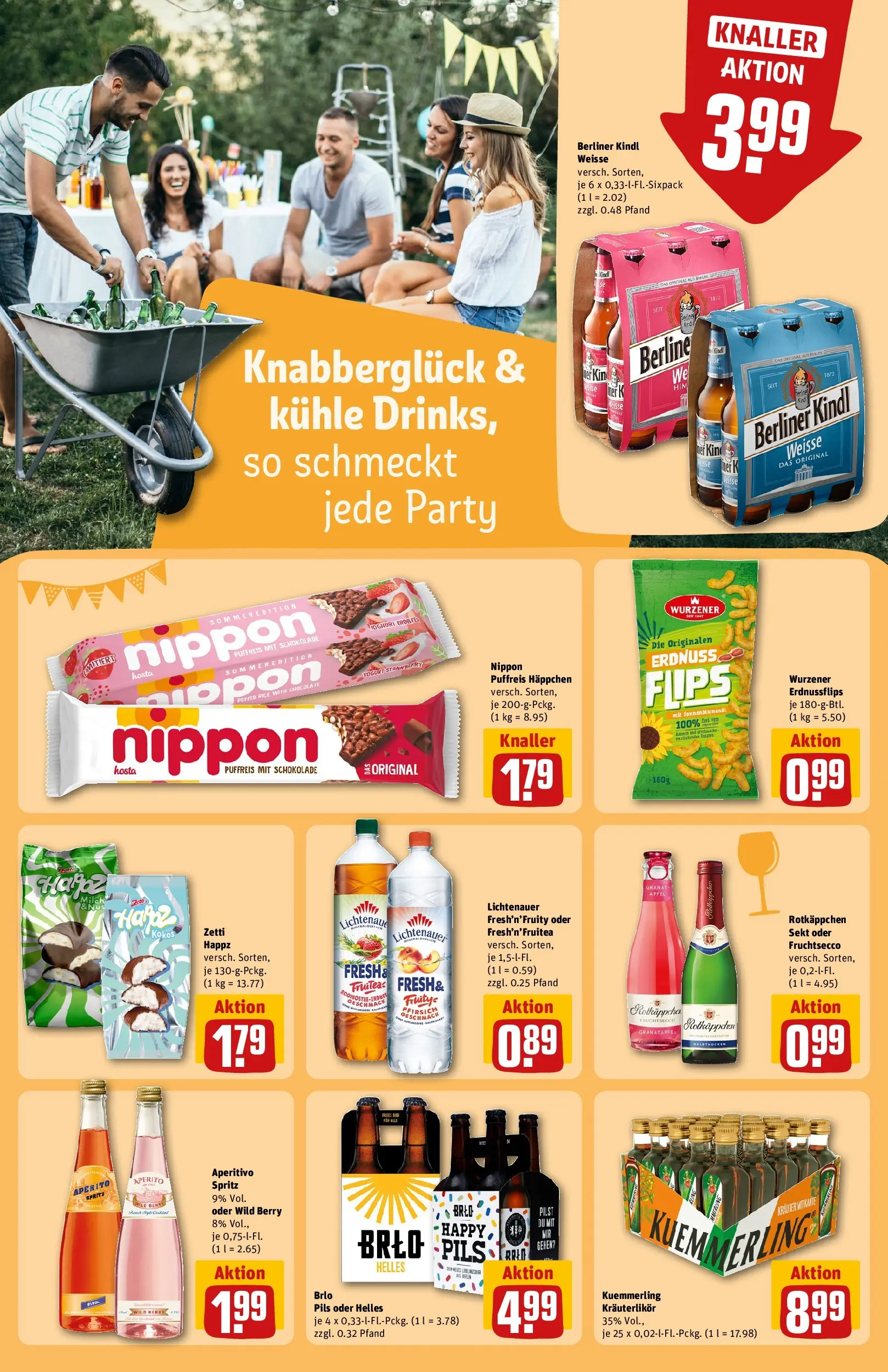 REWE Prospekt ab 08.06.2026 zum Blättern » Angebote | Seite: 21 | Produkte: Rotkappchen sekt, Granatapfel, Sprite, Pfirsich