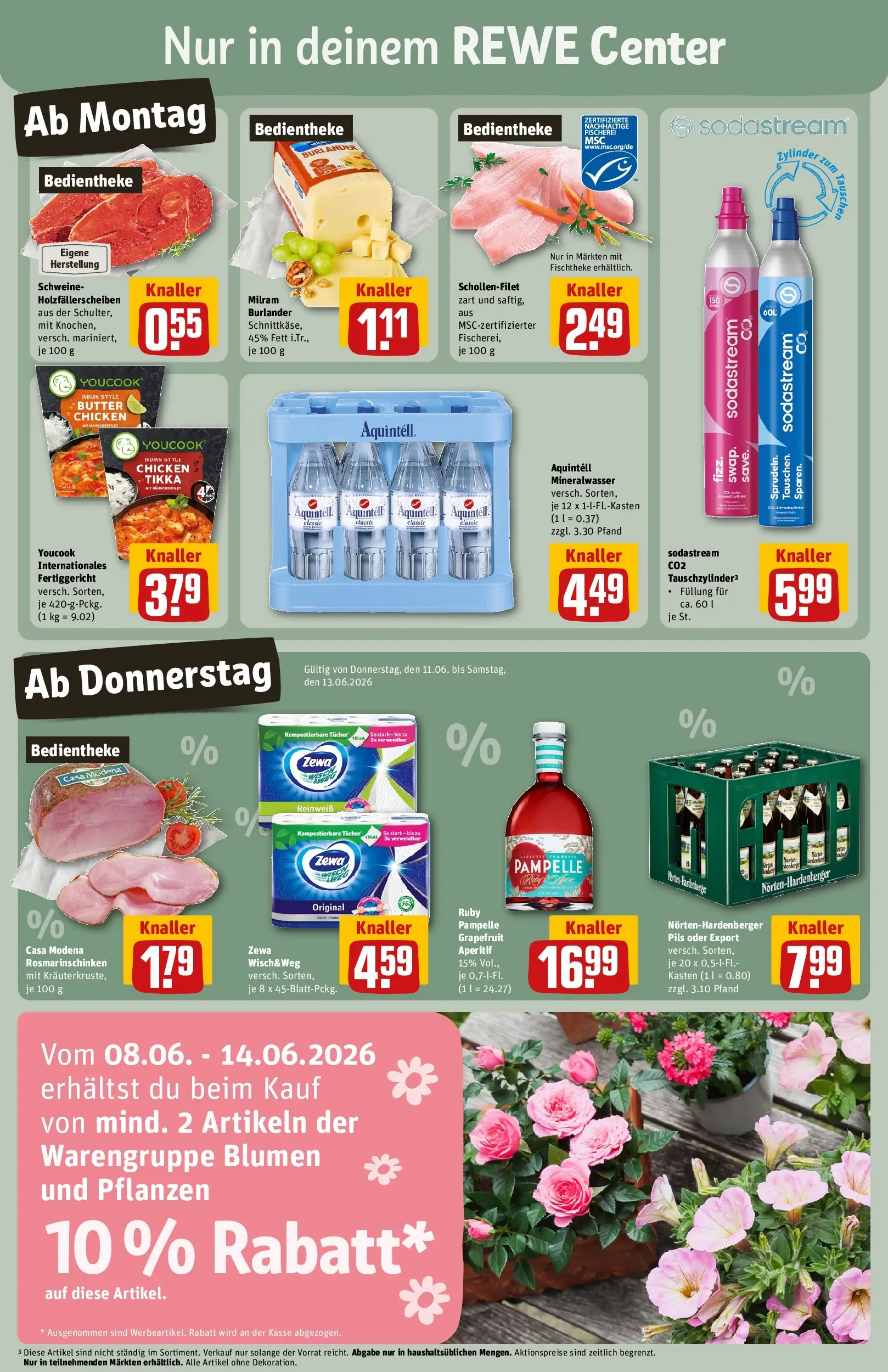 REWE Prospekt ab 08.06.2026 zum Blättern » Angebote | Seite: 3 | Produkte: Youcook, Blumen, Grapefruit, Milram