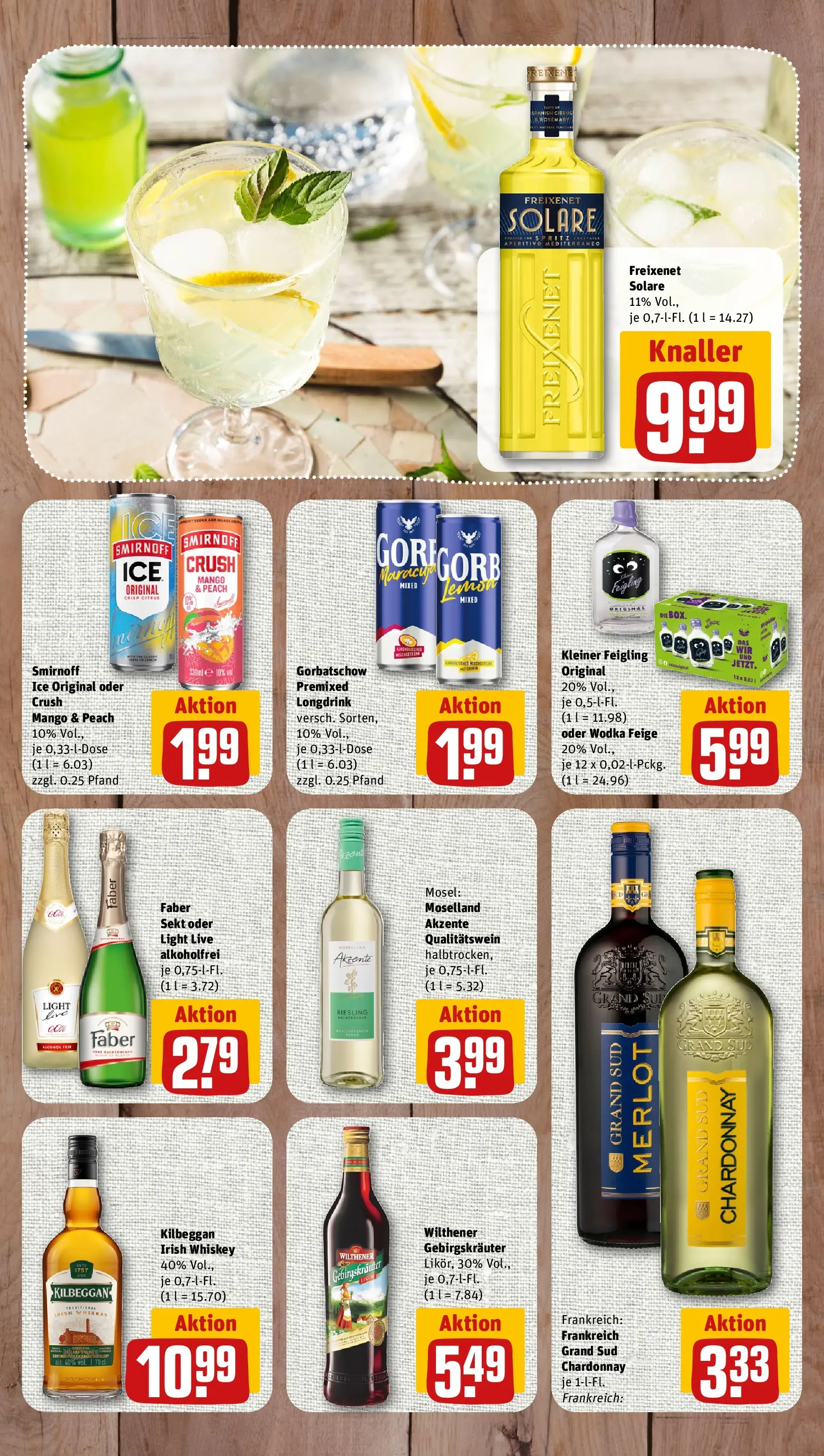 REWE Prospekt ab 08.06.2026 zum Blättern » Angebote | Seite: 10 | Produkte: Wilthener, Mango, Smirnoff, Grand sud