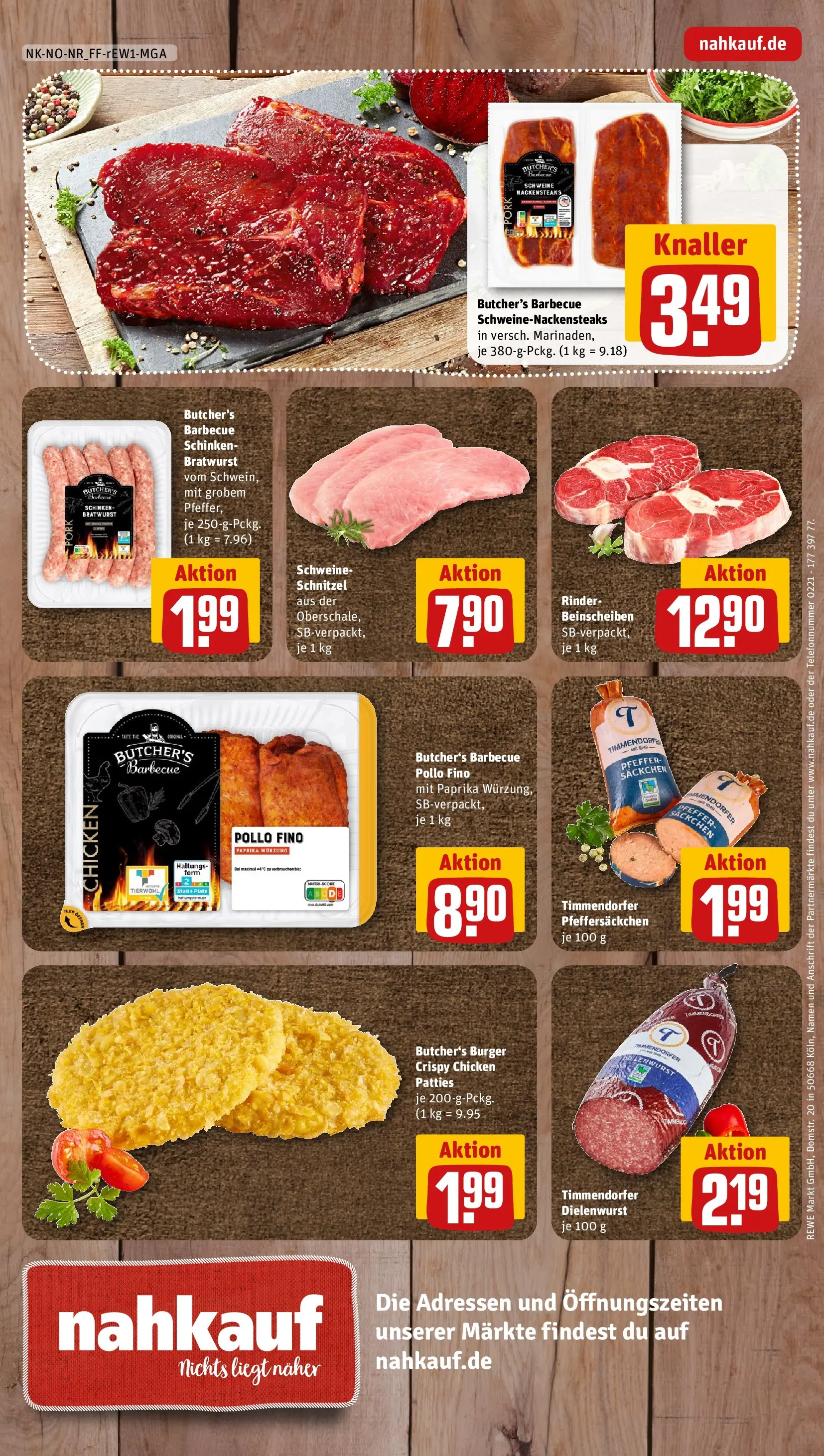 REWE Prospekt ab 08.06.2026 zum Blättern » Angebote | Seite: 12 | Produkte: Nackensteaks, Burger, Pfeffer, Schinken