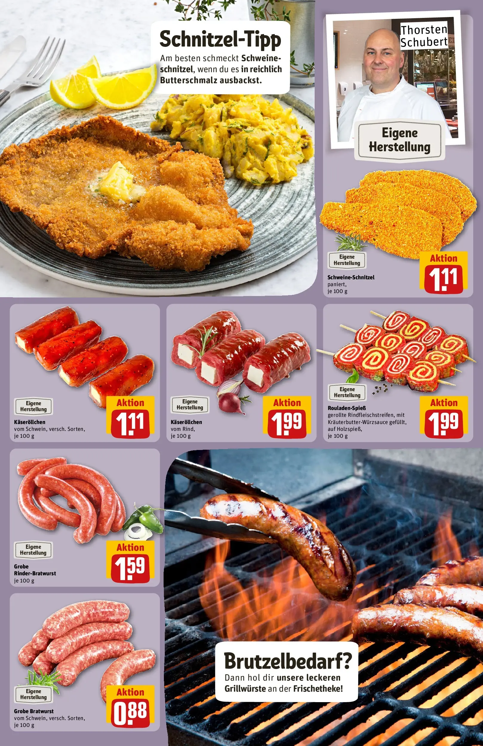 REWE Prospekt ab 08.06.2026 zum Blättern » Angebote | Seite: 12 | Produkte: Butterschmalz, Bratwurst, Schnitzel
