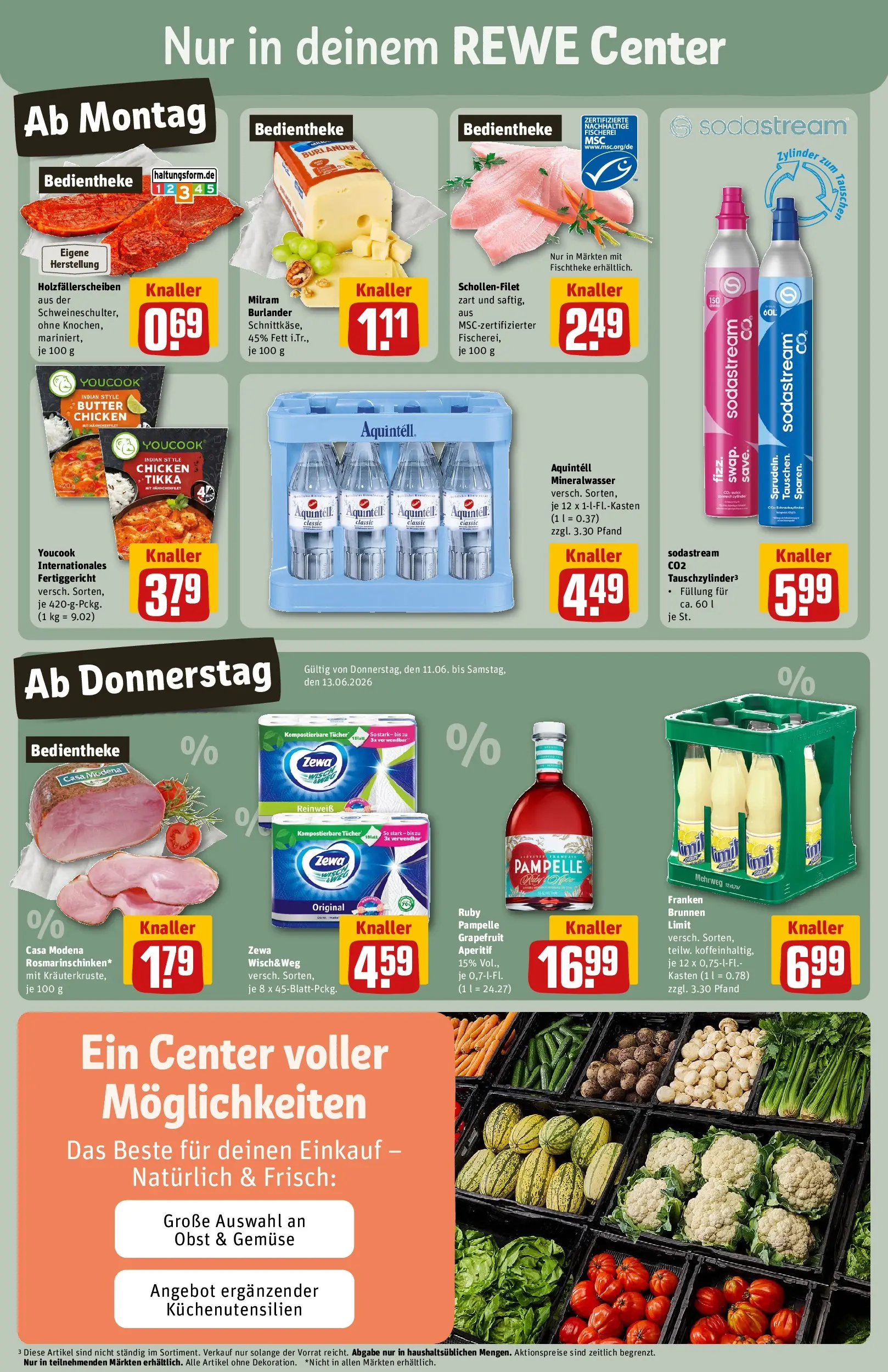 REWE Prospekt ab 08.06.2026 zum Blättern » Angebote | Seite: 3 | Produkte: Butter, Gemüse, Obst, Milram