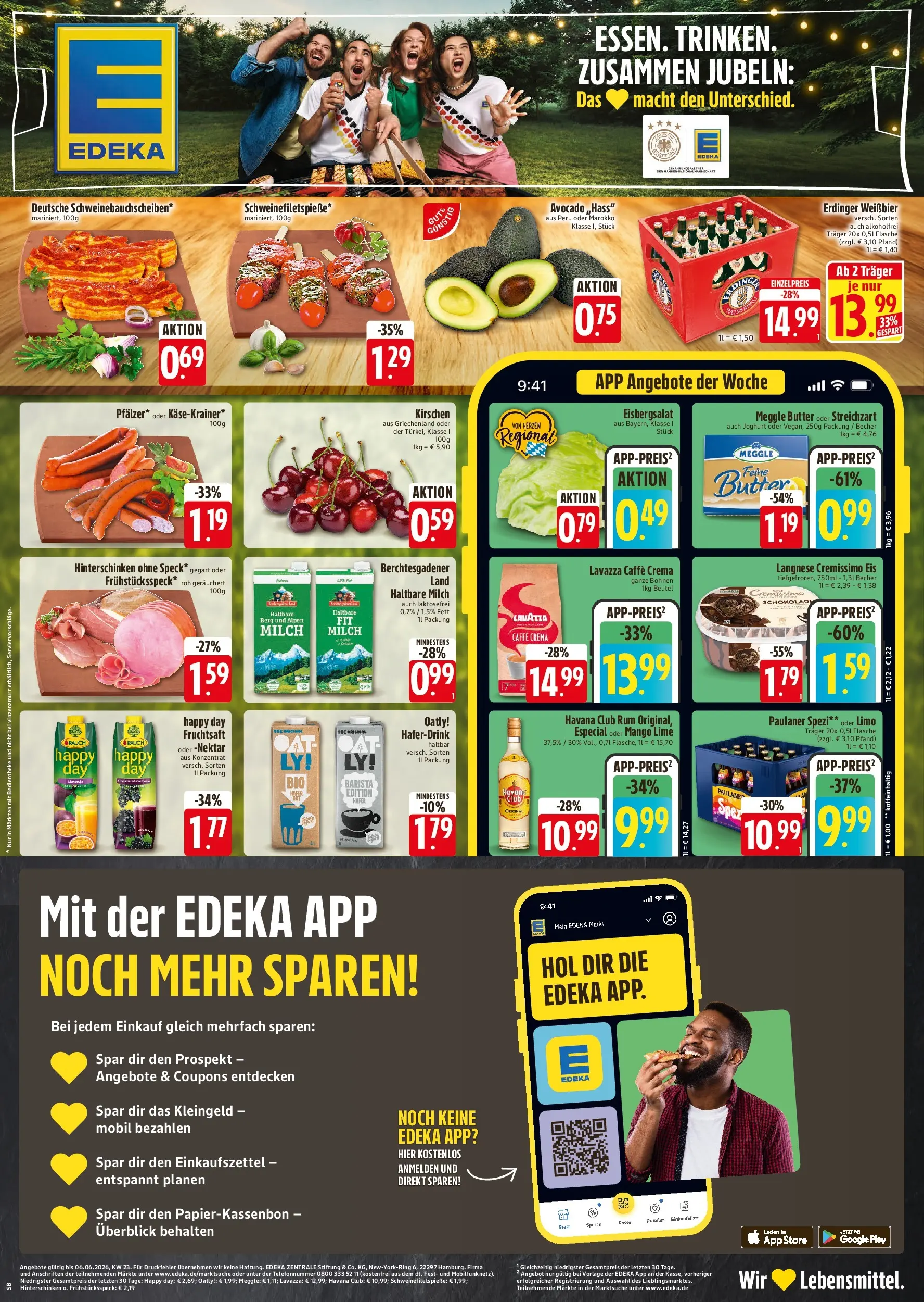 Edeka prospekt Rötz (ab 02.06.2026) » Angebote Online | Seite: 1 | Produkte: Weißbier, Haltbare milch, Eisbergsalat, Haferdrink