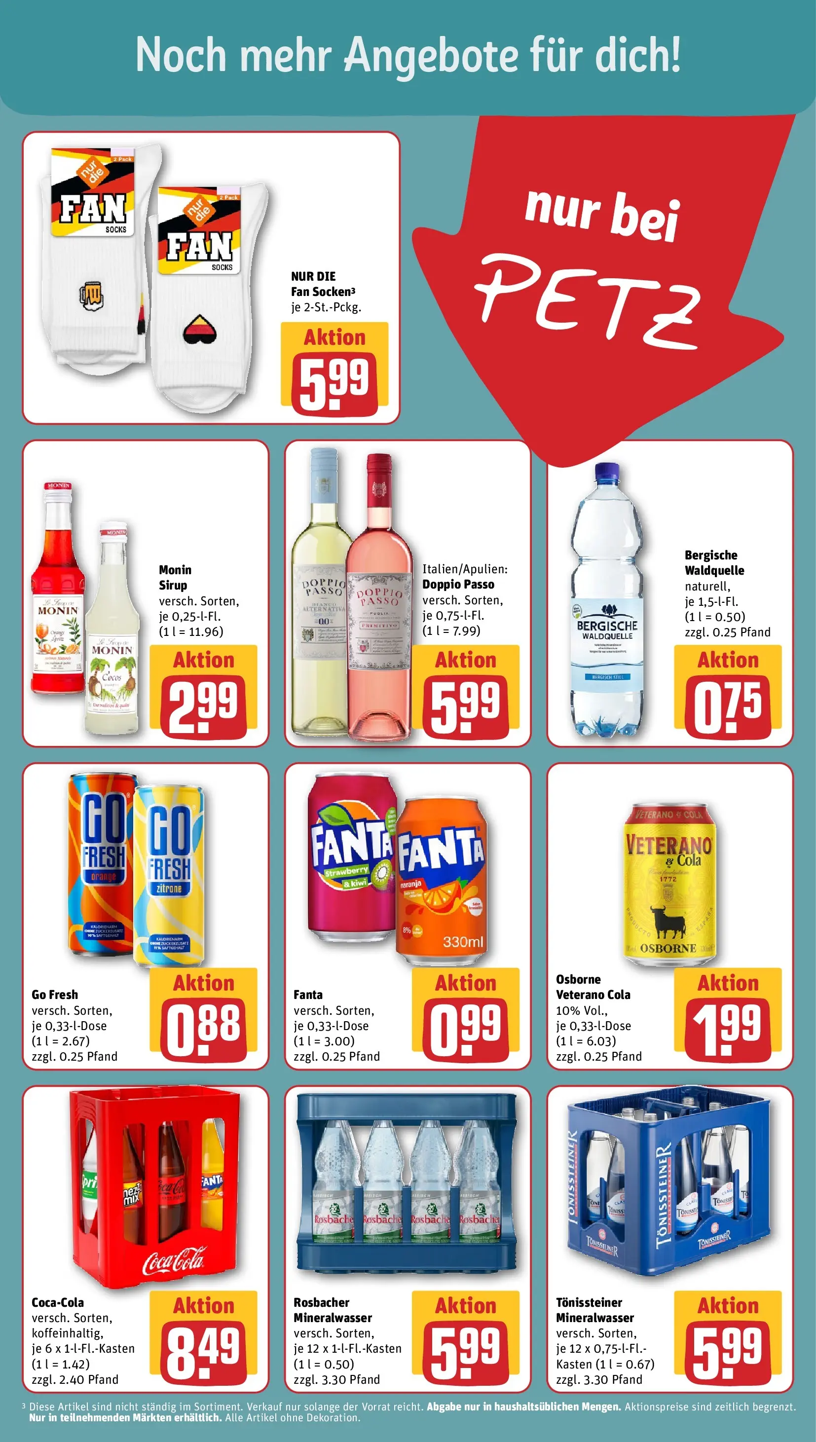 REWE Prospekt ab 08.06.2026 zum Blättern » Angebote | Seite: 17 | Produkte: Coca cola, Sirup, Mineralwasser, Doppio Passo