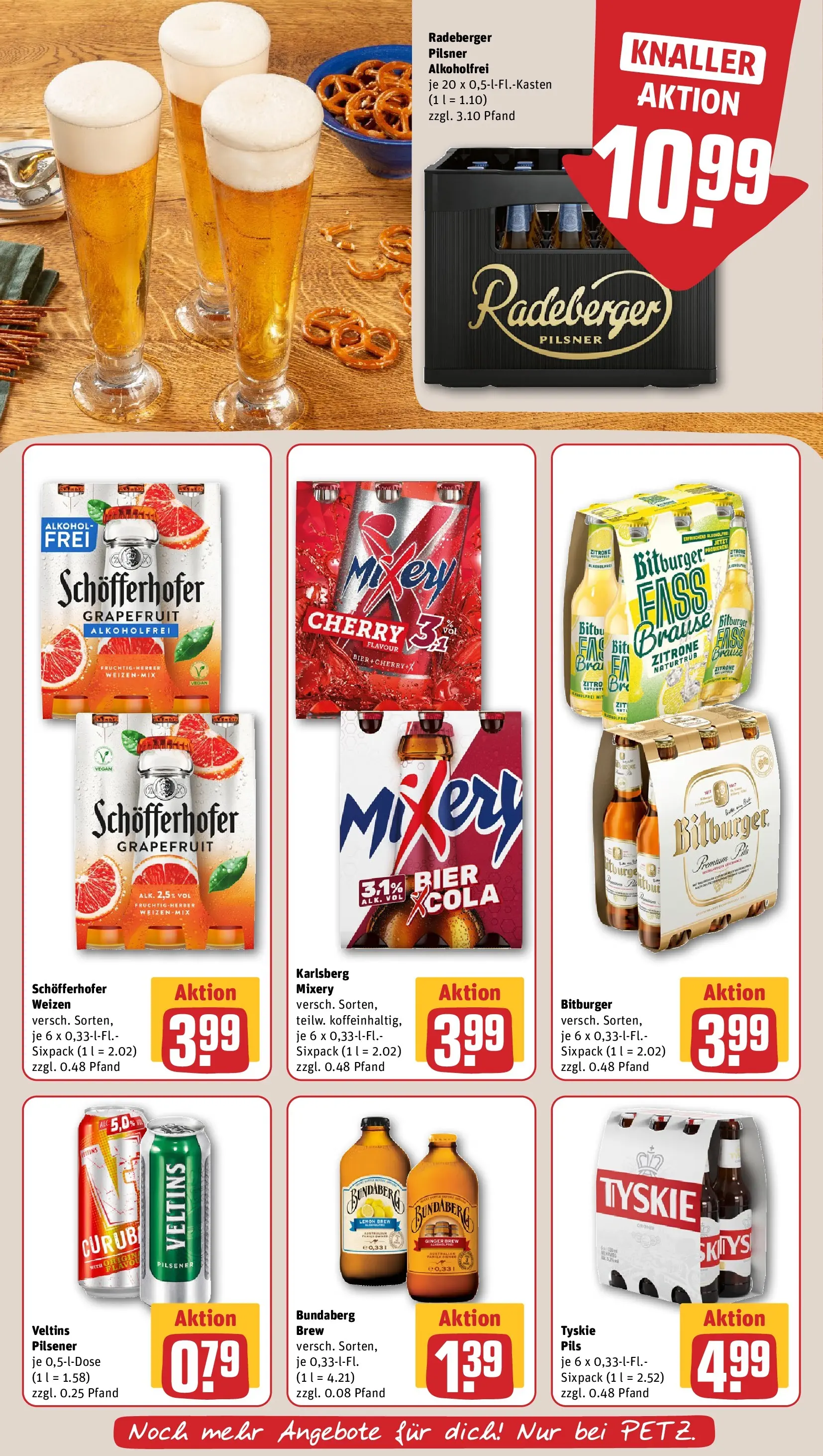 REWE Prospekt ab 08.06.2026 zum Blättern » Angebote | Seite: 21 | Produkte: Tyskie, Bier, Mixery, Veltins