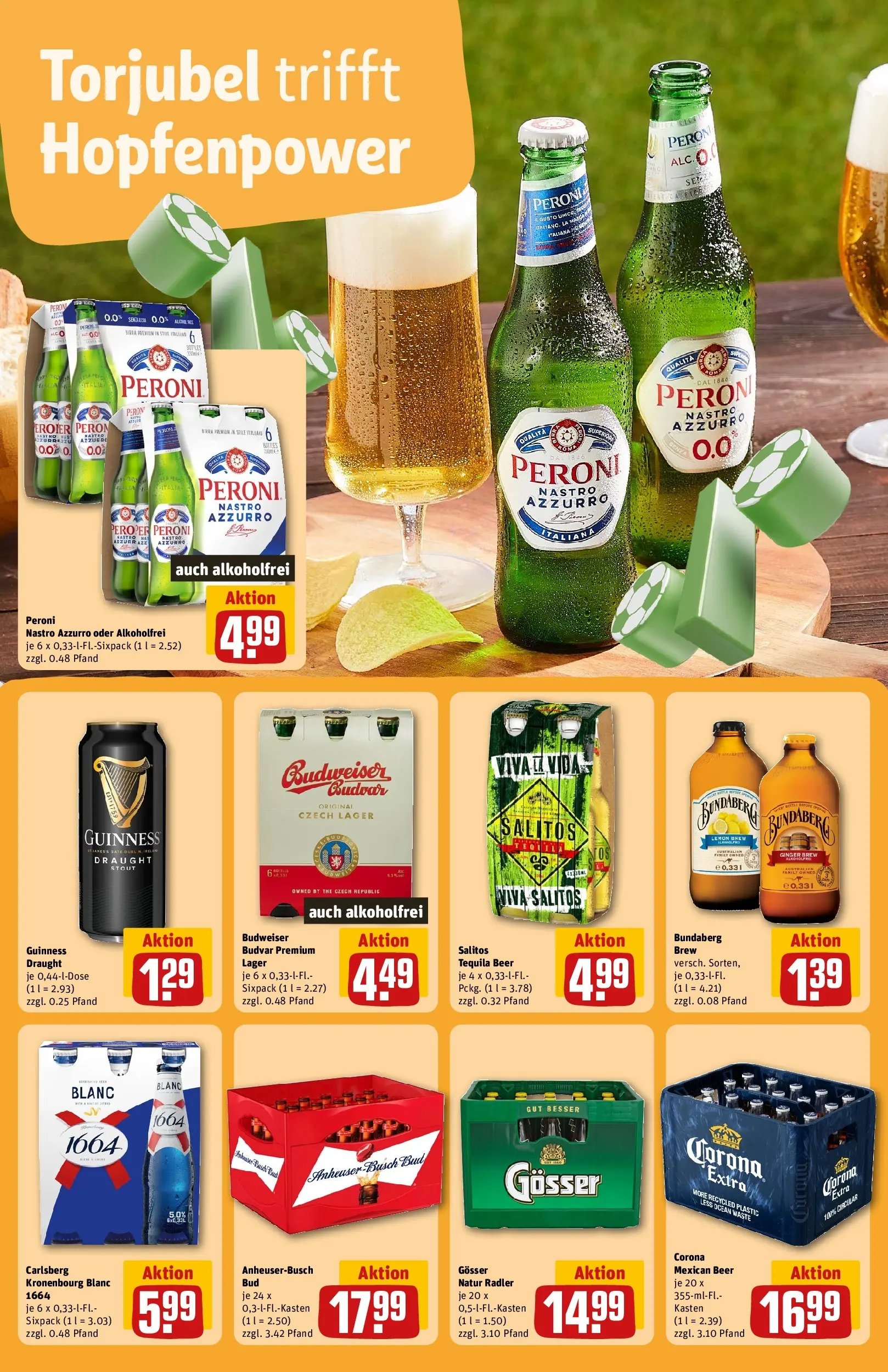 REWE Prospekt ab 08.06.2026 zum Blättern » Angebote | Seite: 6 | Produkte: Carlsberg, Tequila, Radler, Budweiser