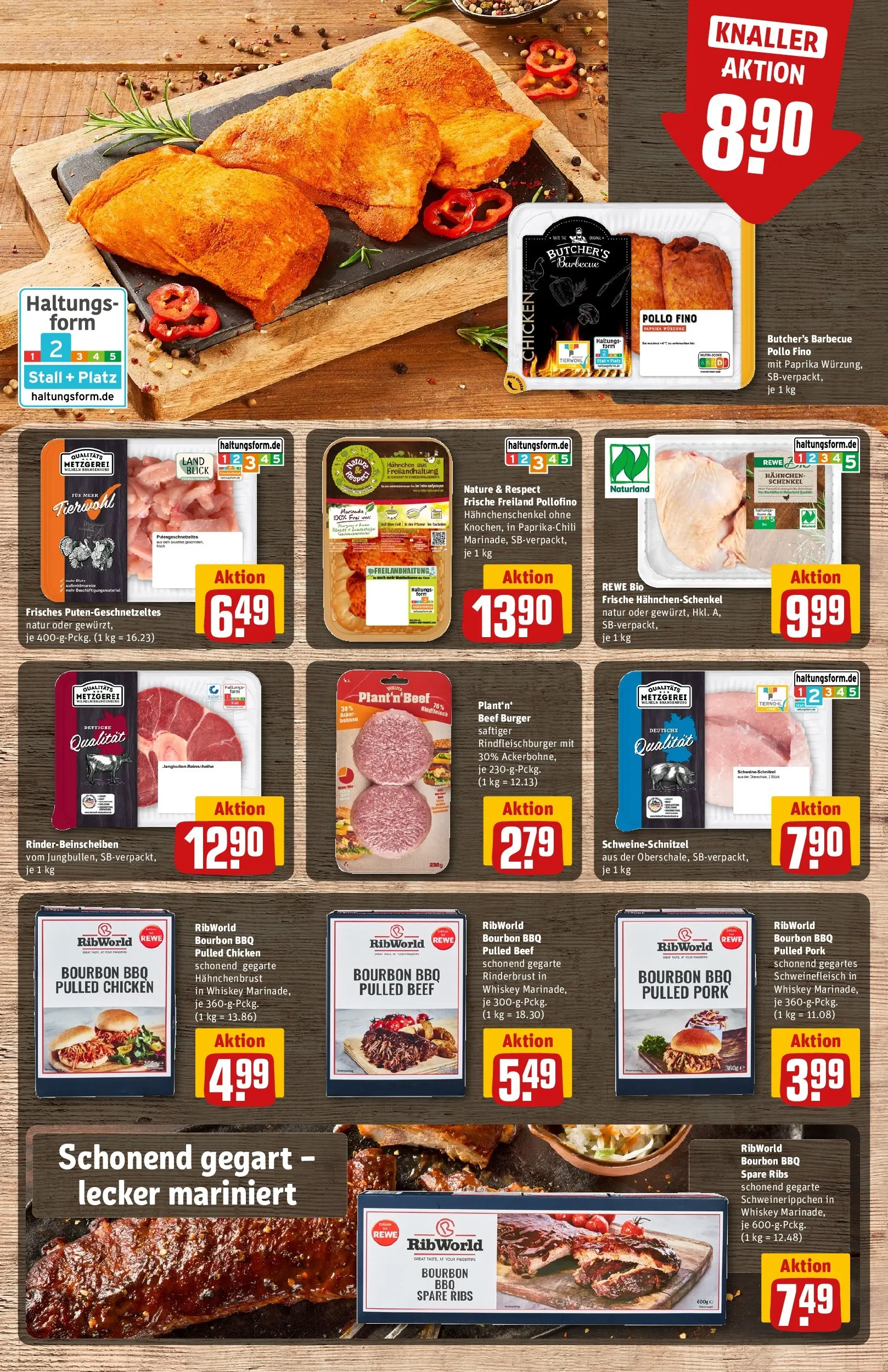 REWE Prospekt ab 08.06.2026 zum Blättern » Angebote | Seite: 11 | Produkte: Hahnchen, Spare ribs, Schweinefleisch, Hahnchenbrust
