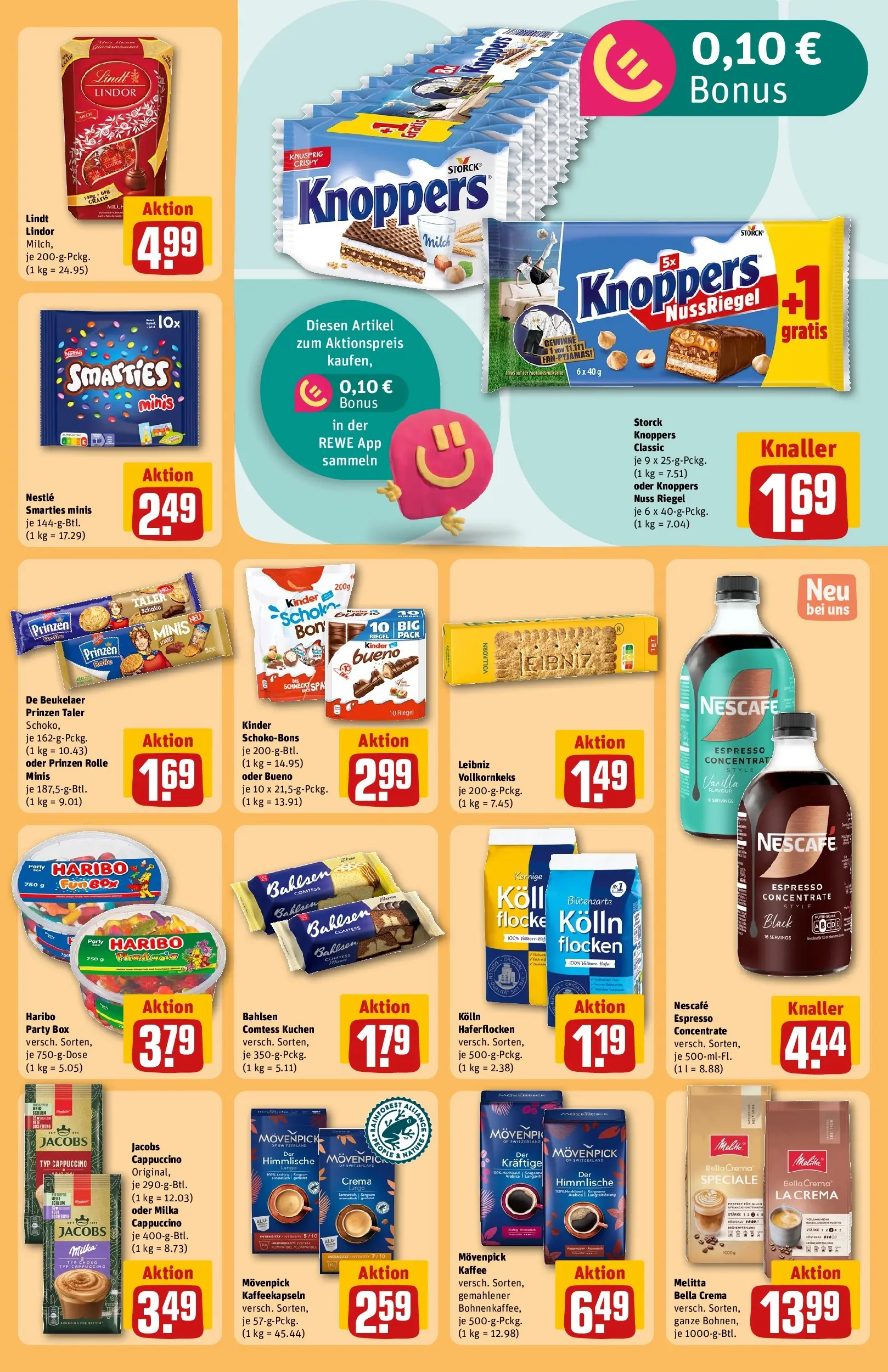 REWE Prospekt ab 08.06.2026 zum Blättern » Angebote | Seite: 23 | Produkte: Box, Movenpick kaffee, Knoppers, Kuchen
