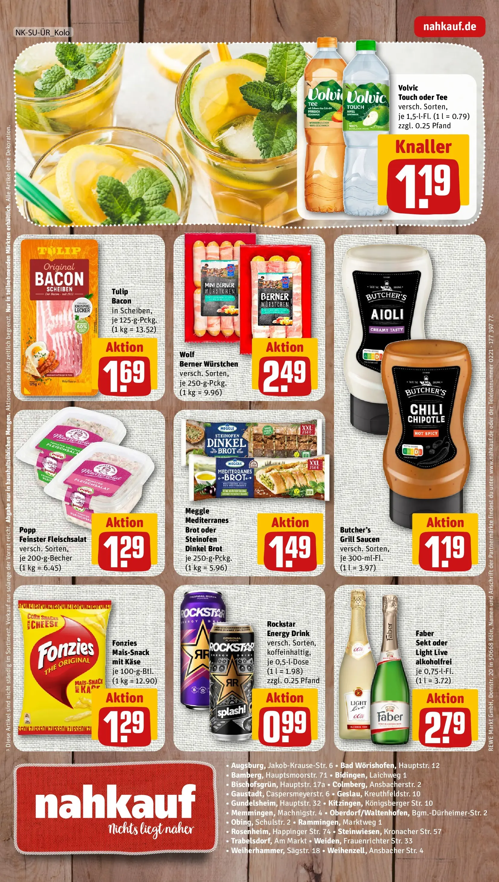 REWE Prospekt ab 08.06.2026 zum Blättern » Angebote | Seite: 8 | Produkte: Grill, Bad, Volvic touch, Volvic