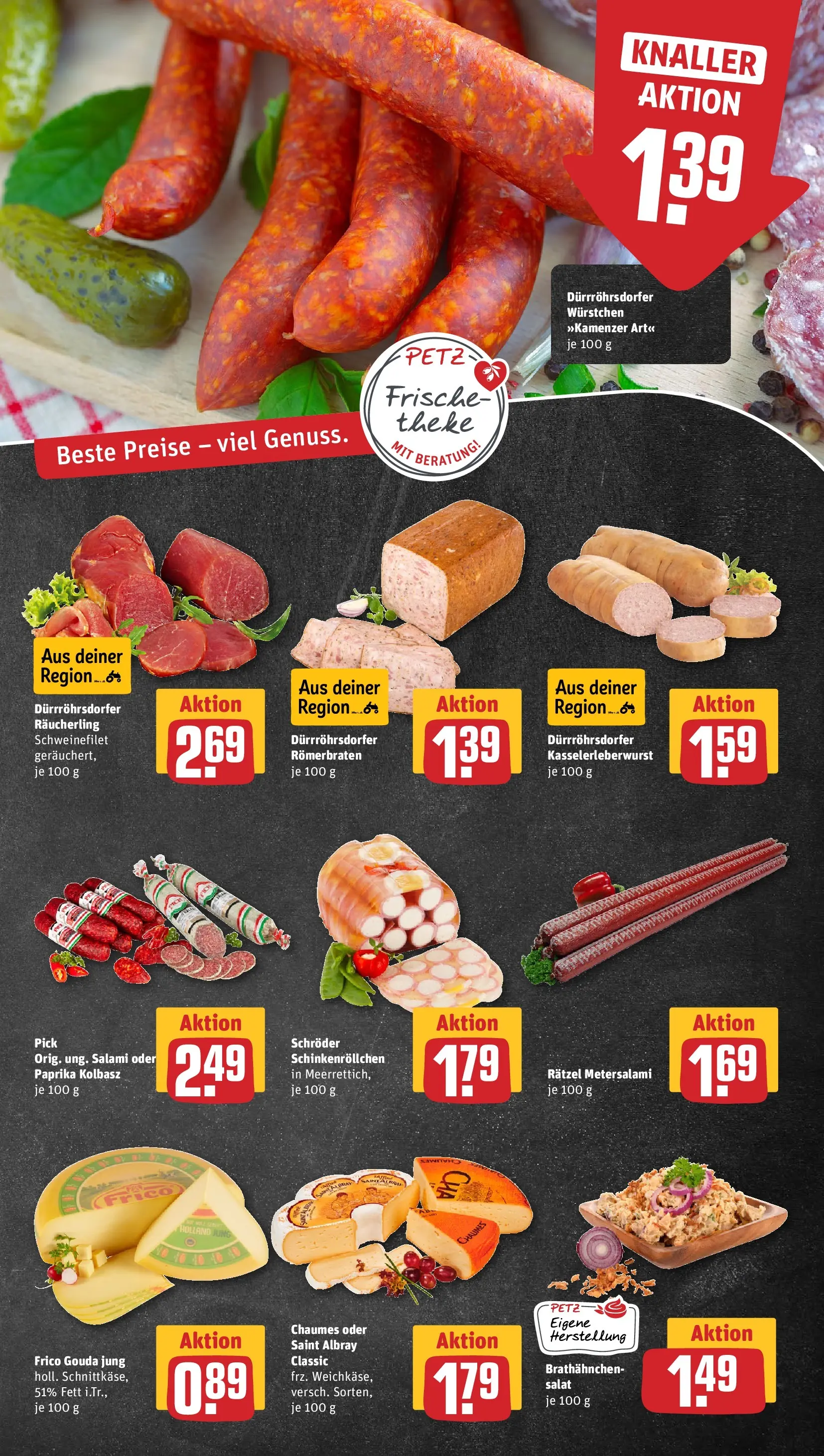 REWE Prospekt ab 08.06.2026 zum Blättern » Angebote | Seite: 9 | Produkte: Theke, Gouda, Paprika, Salami