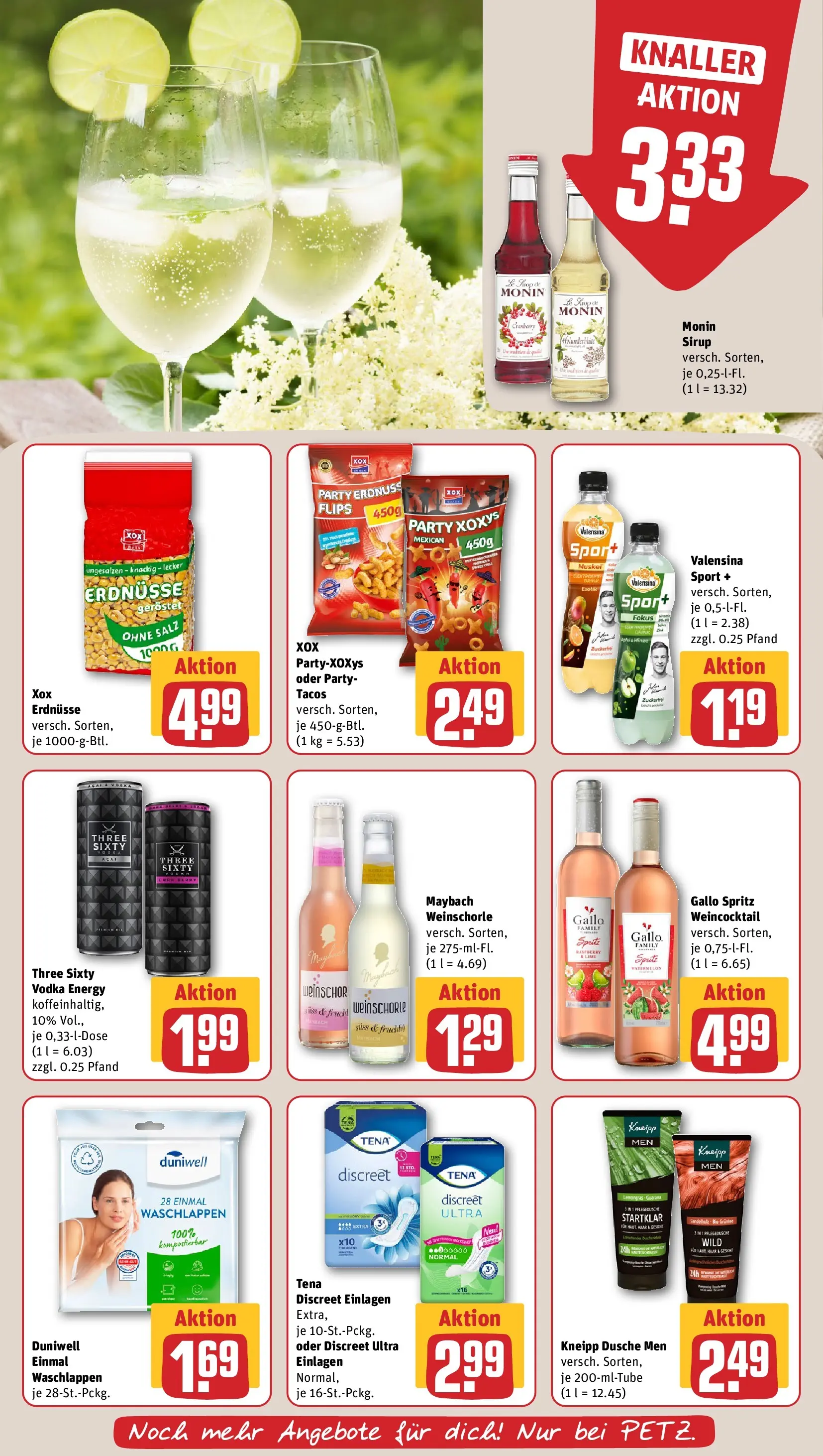REWE Prospekt ab 08.06.2026 zum Blättern » Angebote | Seite: 11 | Produkte: Sirup, Valensina, Salz, Vodka