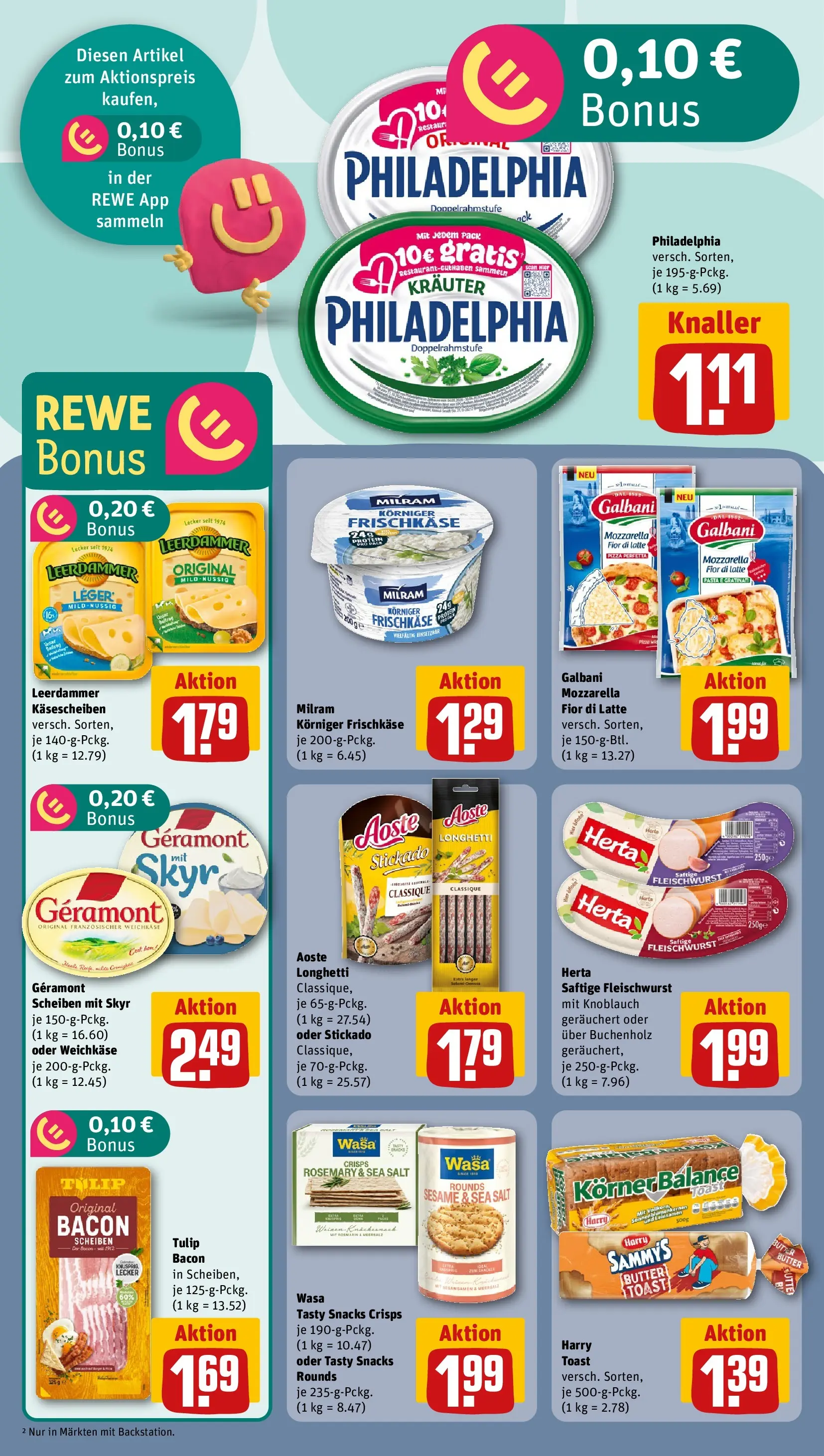 REWE Prospekt ab 08.06.2026 zum Blättern » Angebote | Seite: 12 | Produkte: Butter, Philadelphia, Leerdammer, Knoblauch