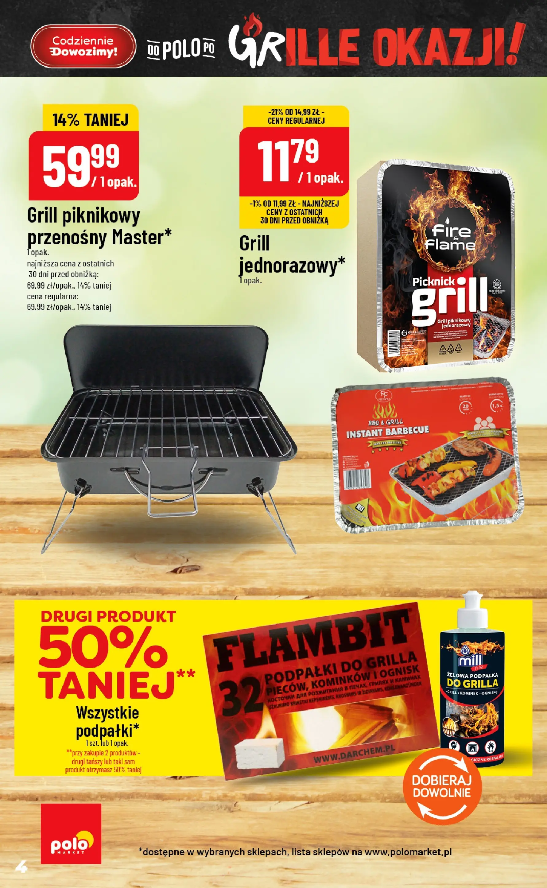 Nowa POLOmarket gazetka od jutra 03.06.2026 | Strona: 4 | Produkty: Grill