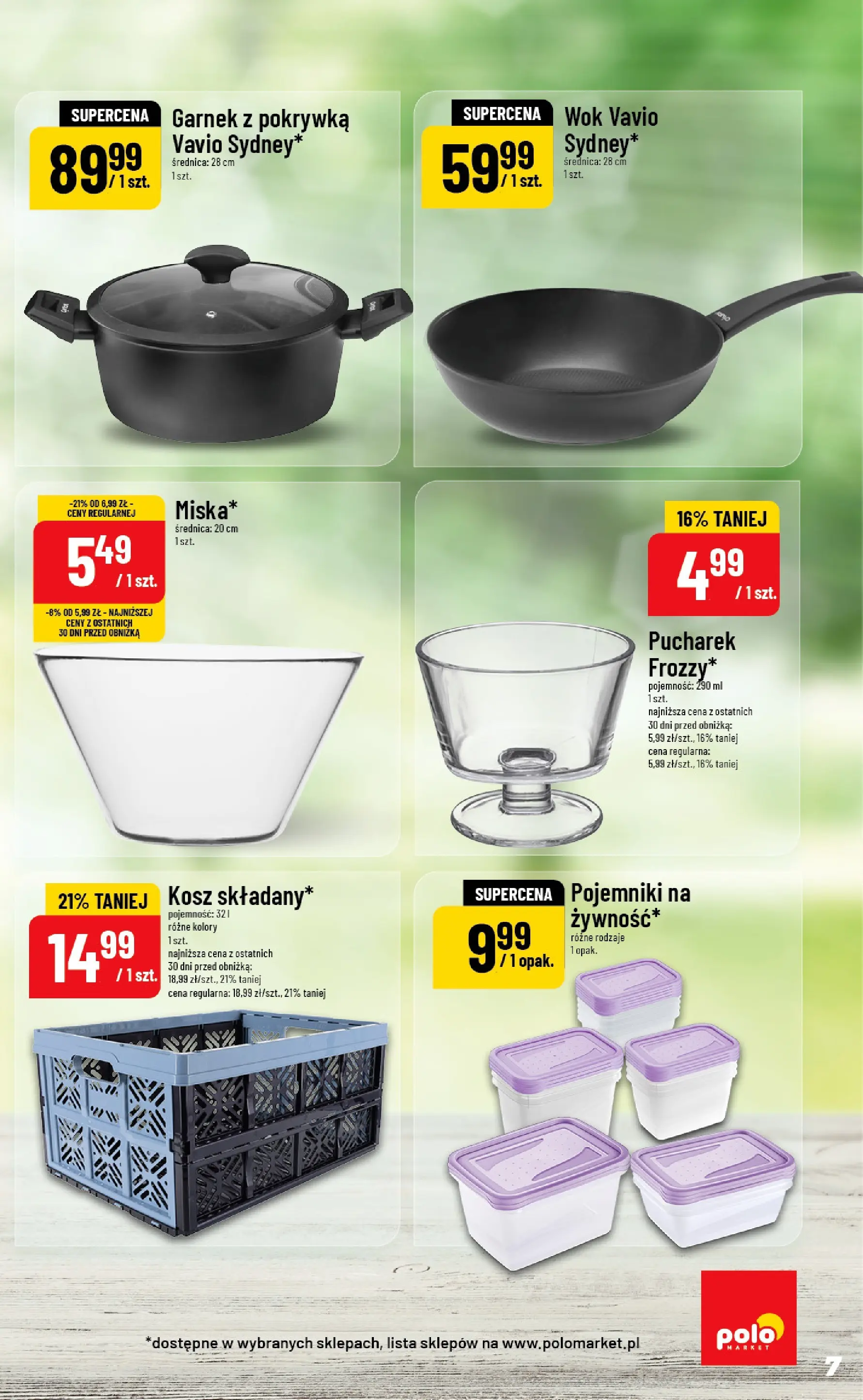 Nowa POLOmarket gazetka od jutra 03.06.2026 | Strona: 7 | Produkty: Garnek, Kosz