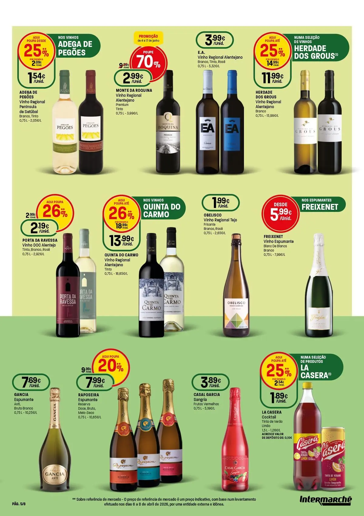 Intermarché - O melhor mundial serve-se em casa. » de 04/06/2026 - 17/06/2026 | Página: 5 | Produtos: Porta, Espumante, Base, Vinho